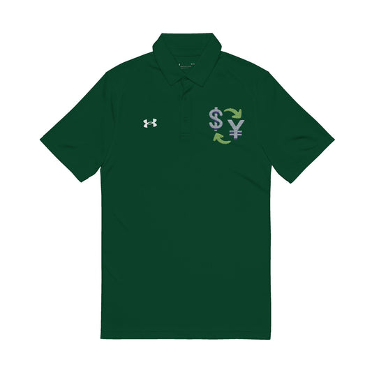 Embroidered Crest Polo Shirt – White Performance Golf Polo