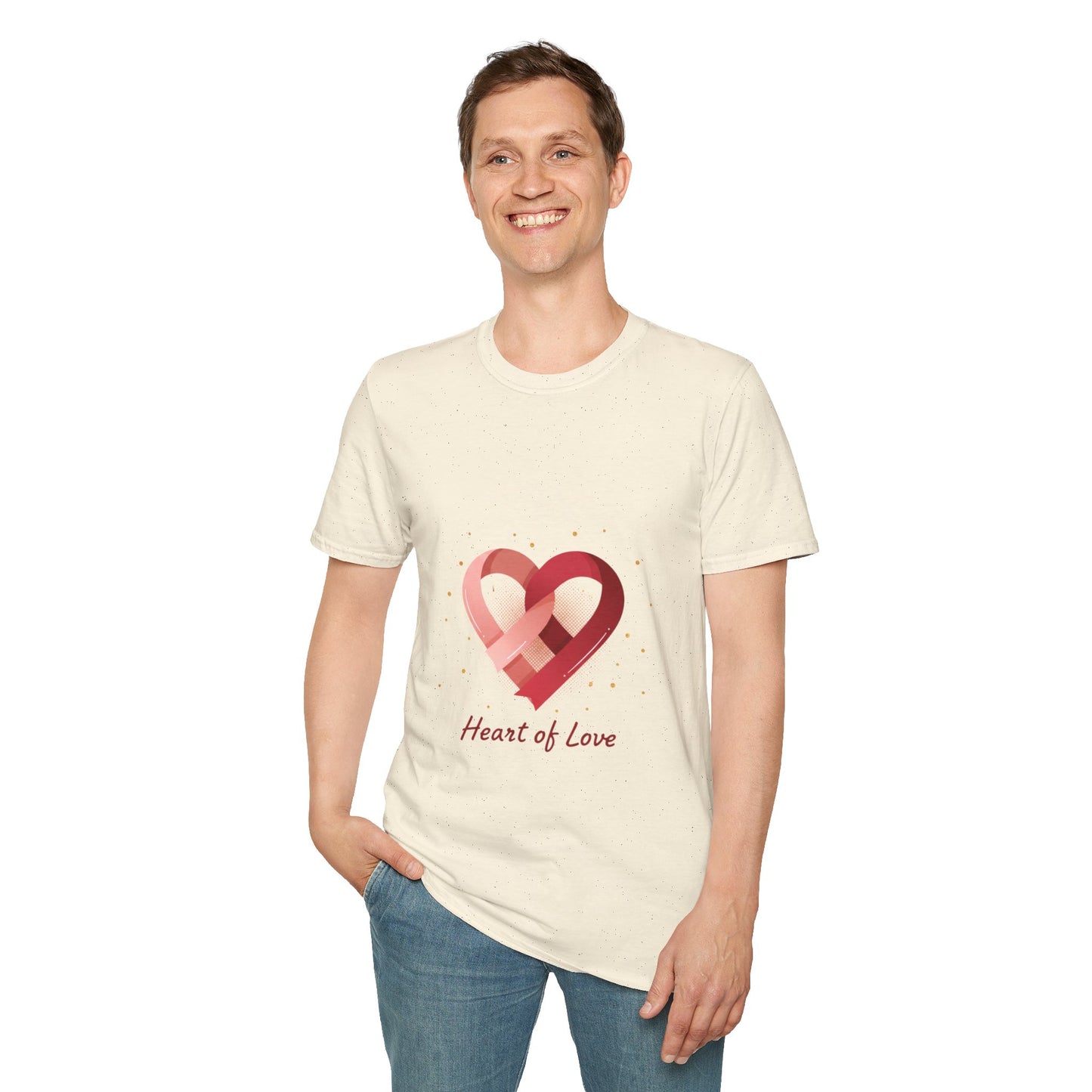 Heart of Love T-Shirt — Pink Ribbon Heart Valentine's Tee