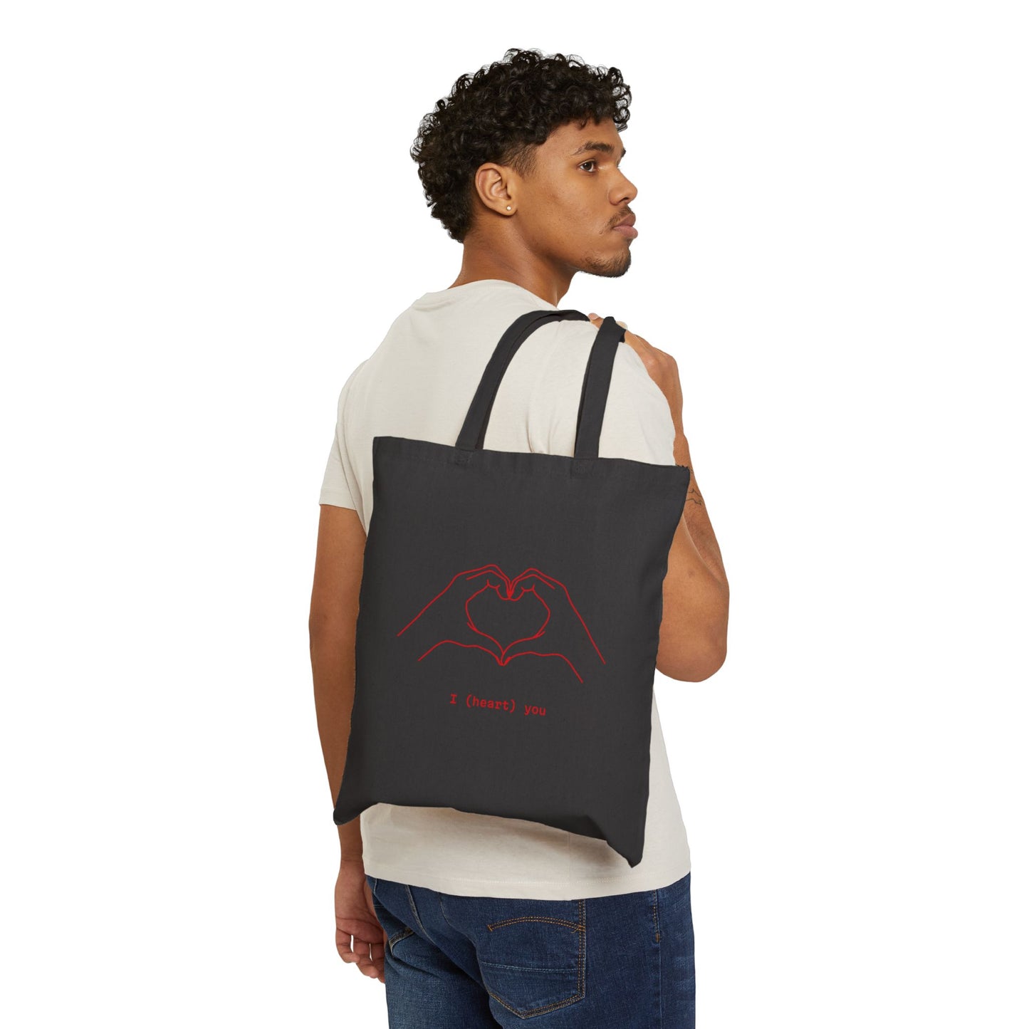Love is Love Cotton Canvas Tote Bag | Perfect for Gifts, Eco-Friendly Shopper, Beach Bag, Valentine's Day, Everyday Use