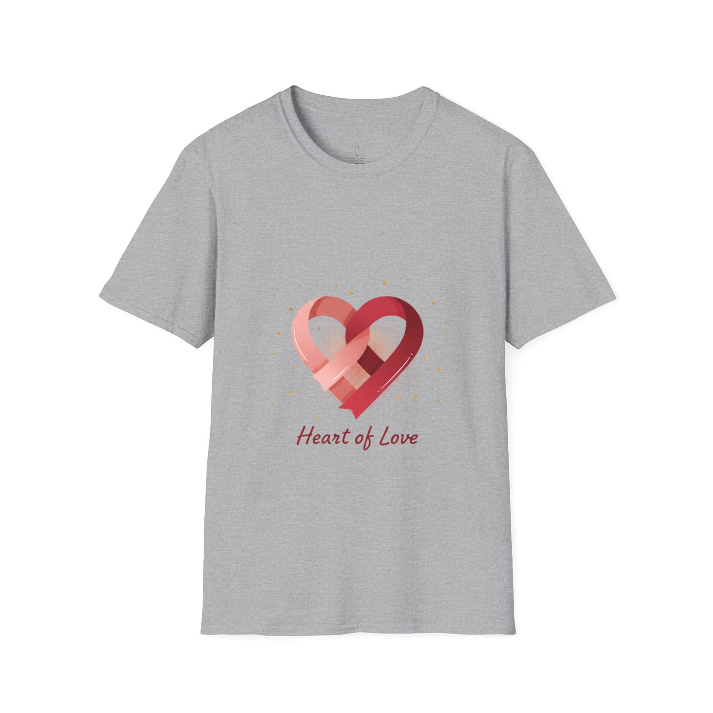 Heart of Love T-Shirt — Pink Ribbon Heart Valentine's Tee