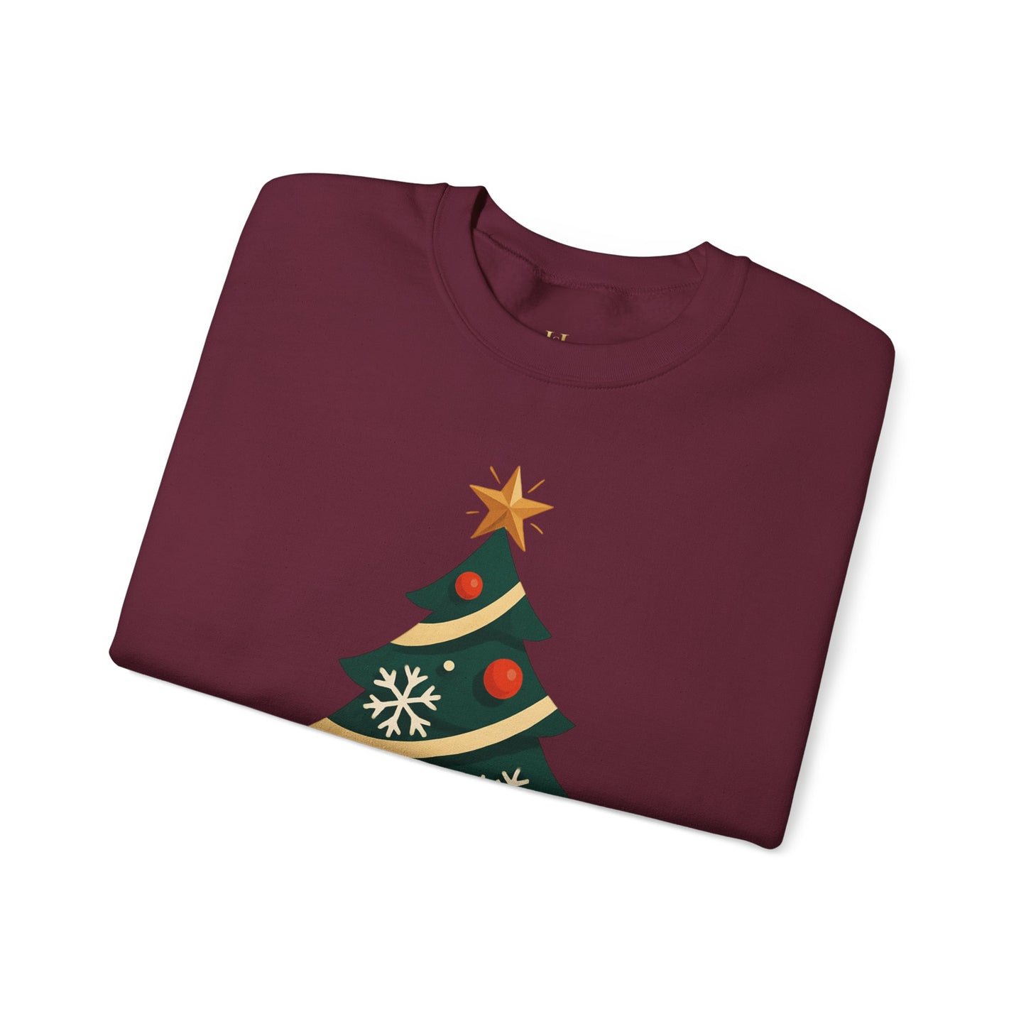 Christmas Tree Crewneck Sweatshirt – "Merry & Bright" Holiday Sweatshirt