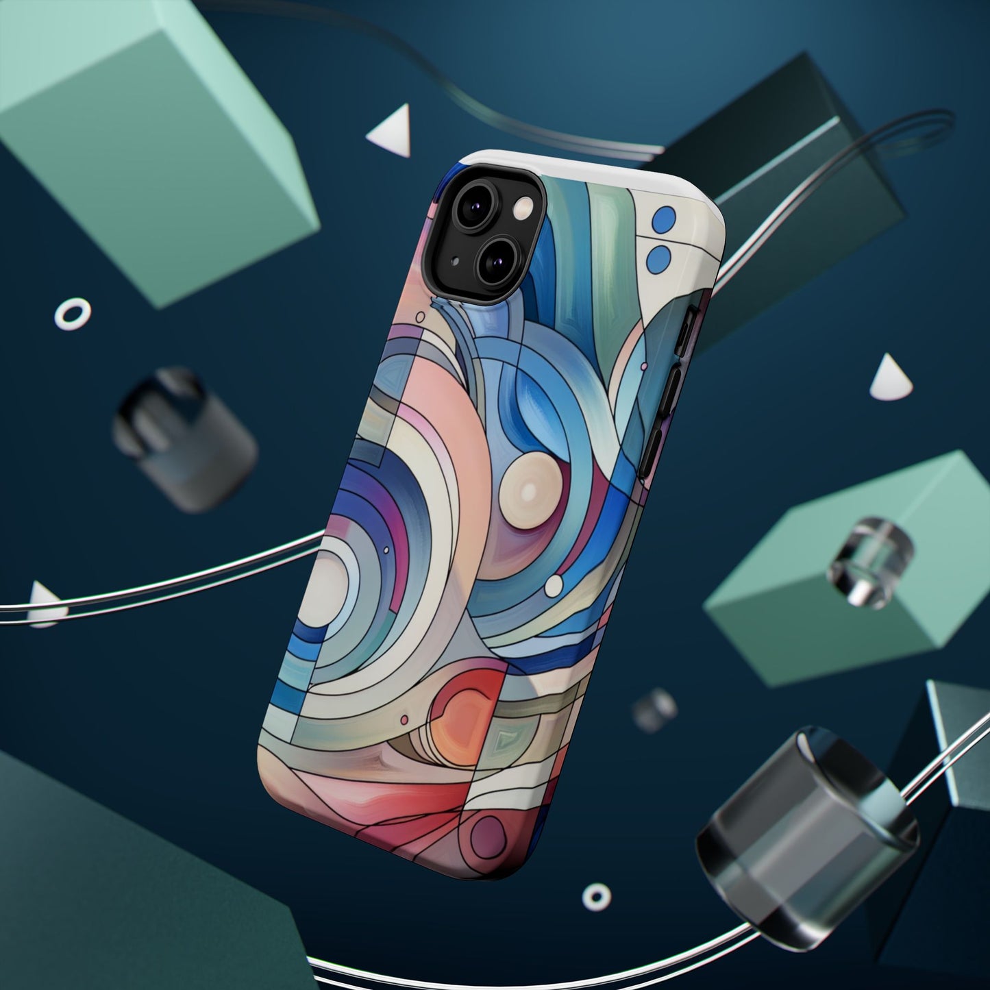 Artistic Magnetic Phone Case | Abstract Colorful Design, Unique Gift for Artists, Stylish Protection, Holiday Essentials, Phone Accessory