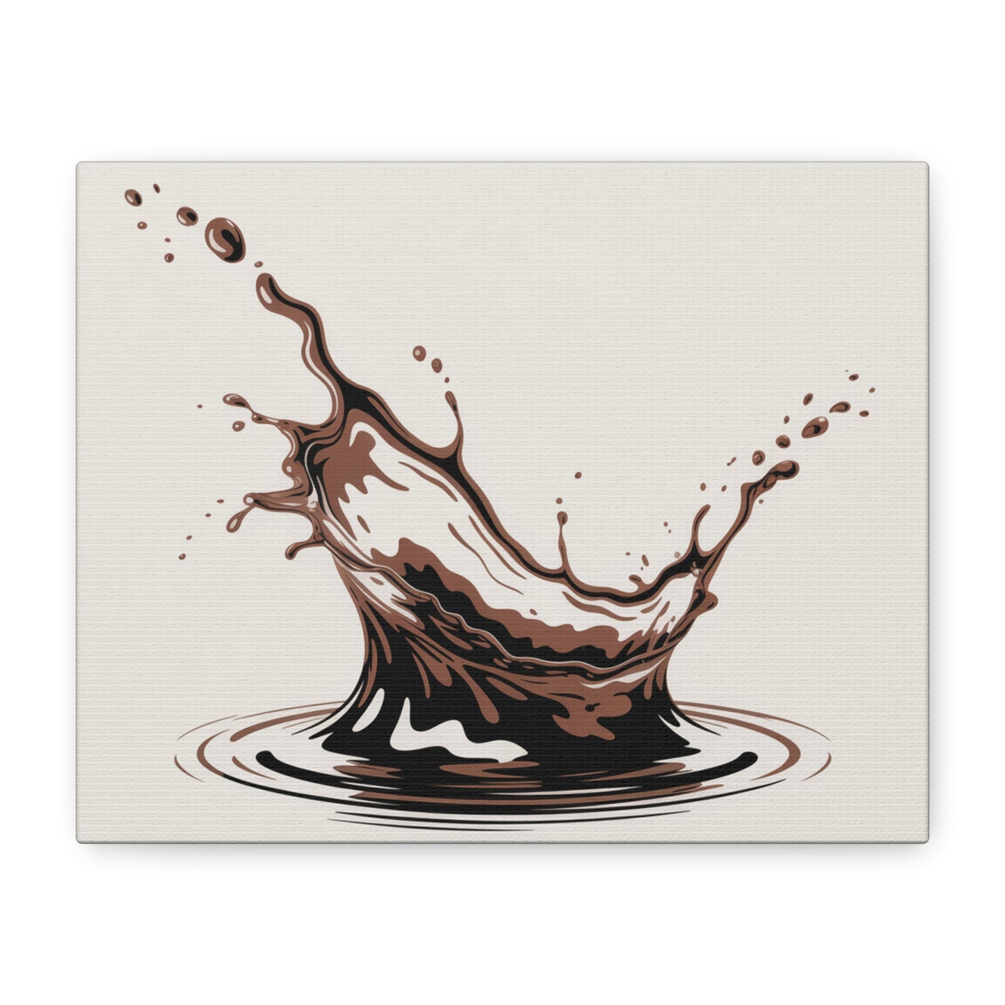Chocolate Splash Matte Canvas Wall Art – Modern Kitchen Decor
