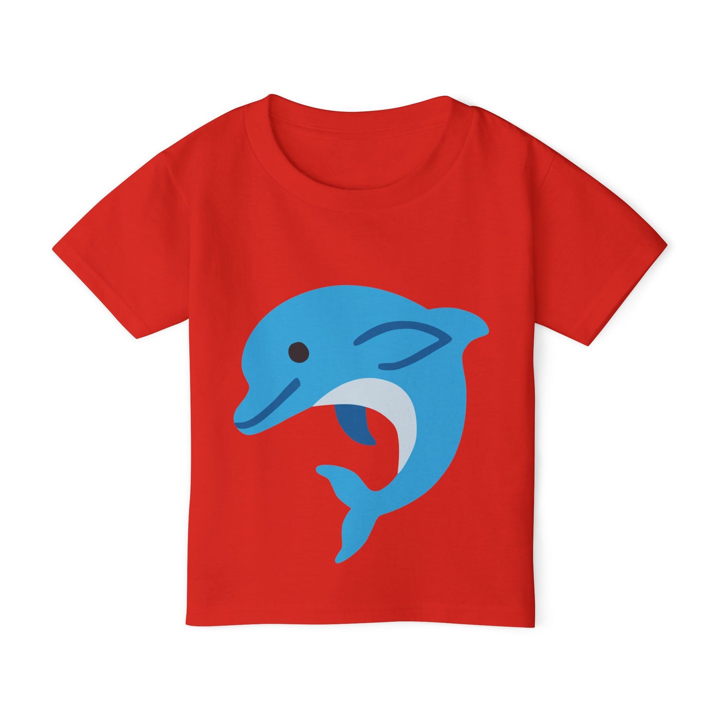 Cute Dolphin Toddler T-shirt, Eco-Friendly Kidswear