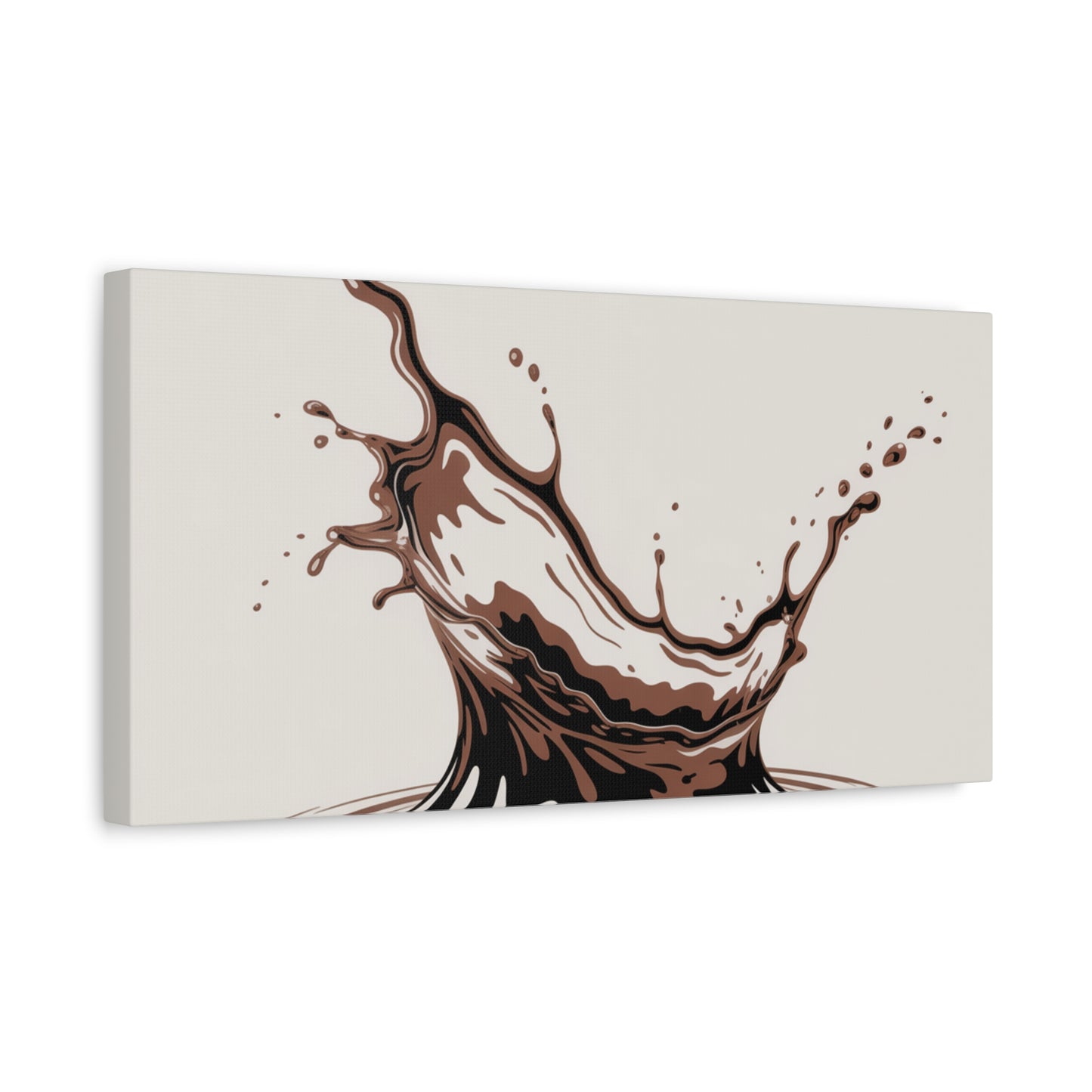 Chocolate Splash Matte Canvas Wall Art – Modern Kitchen Decor
