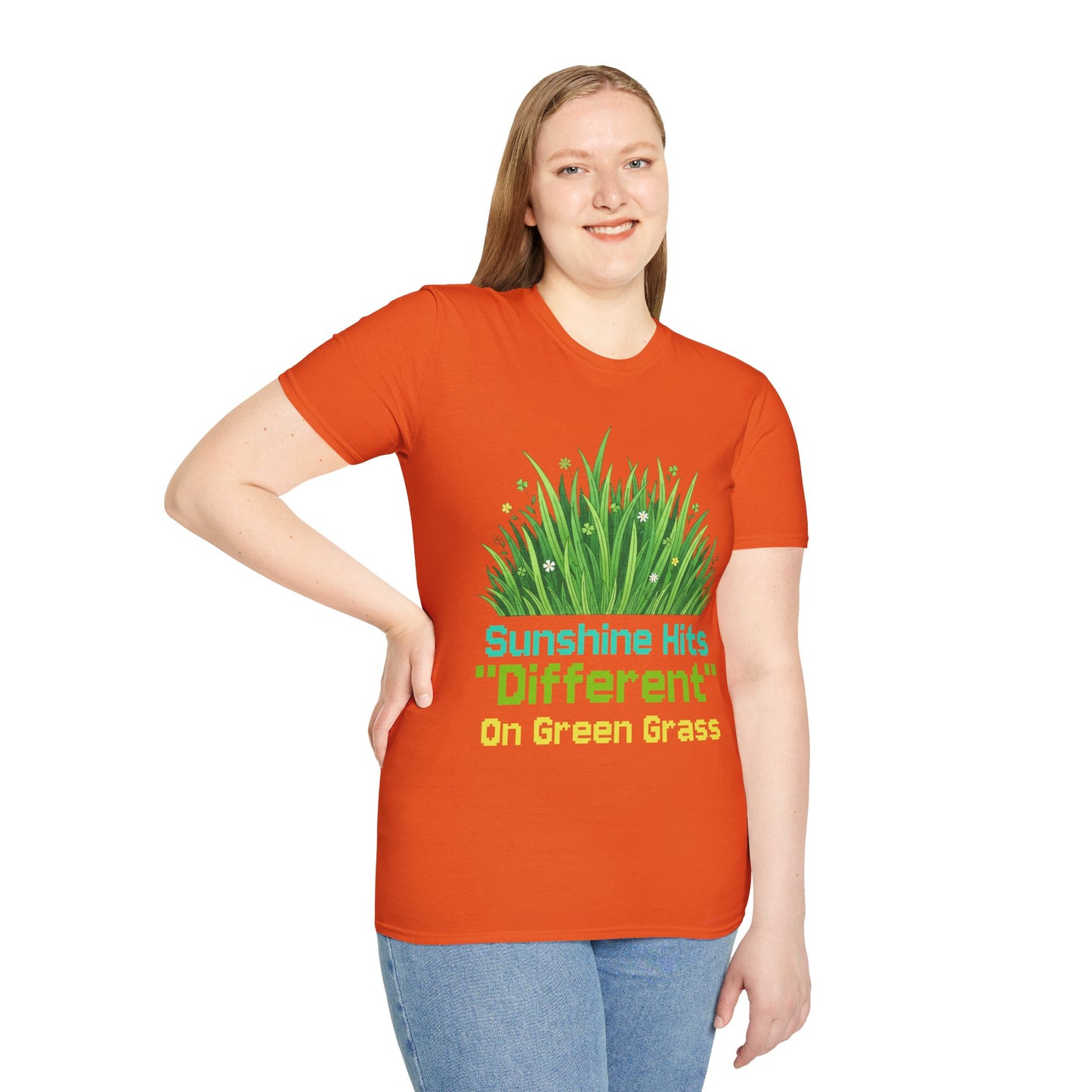 Sunshine Hits "Different" On Green Grass T-Shirt