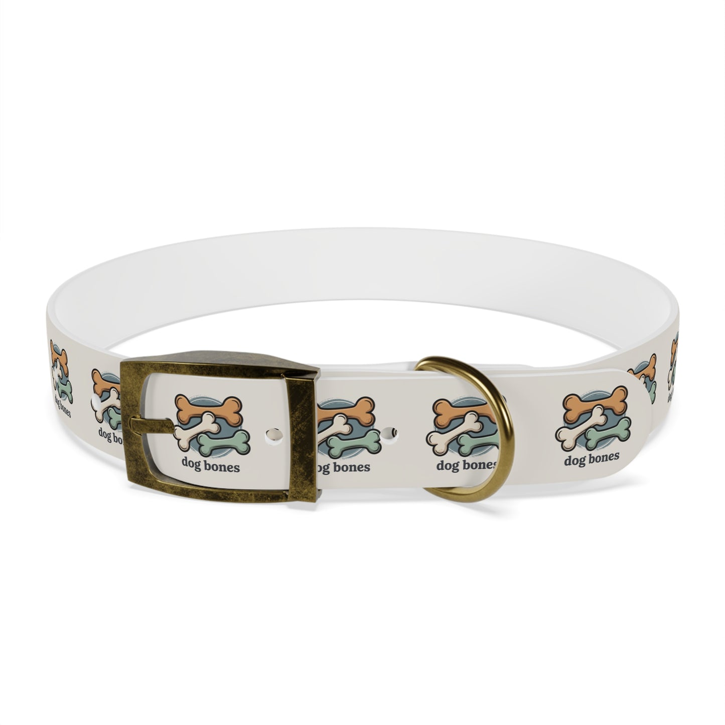 Dog Bones Print Dog Collar — Cute Cartoon Bone Pattern Collar for Small & Large Dogs