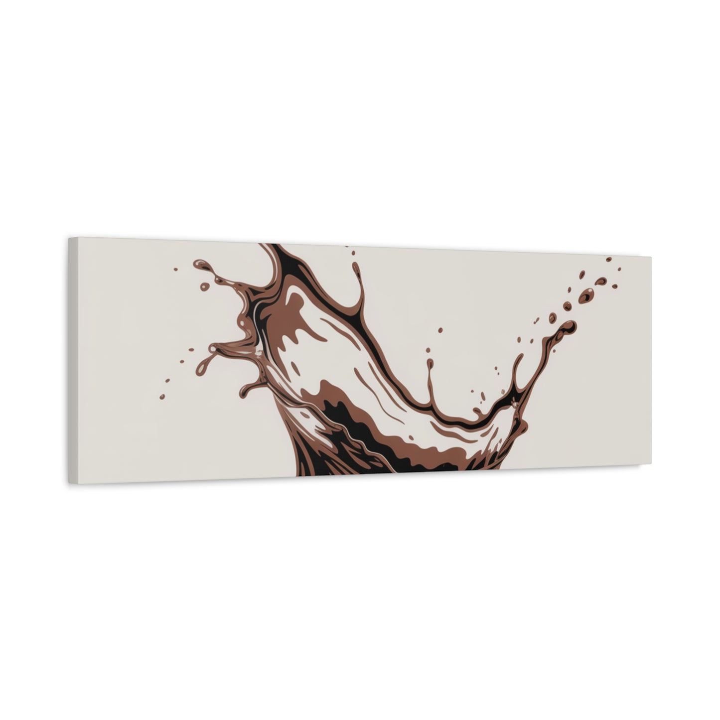 Chocolate Splash Matte Canvas Wall Art – Modern Kitchen Decor