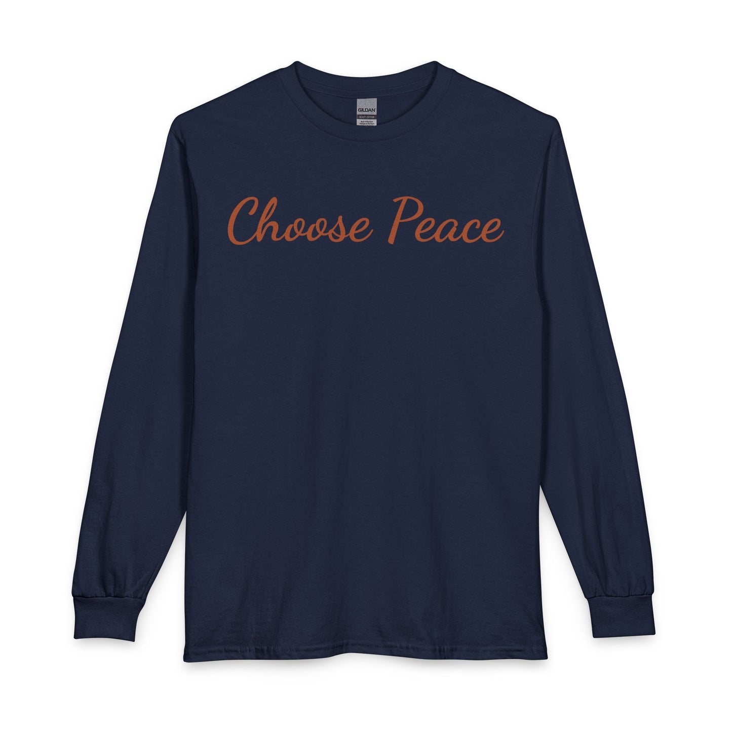 Choose Peace Long Sleeve Tee — Heart Back Graphic