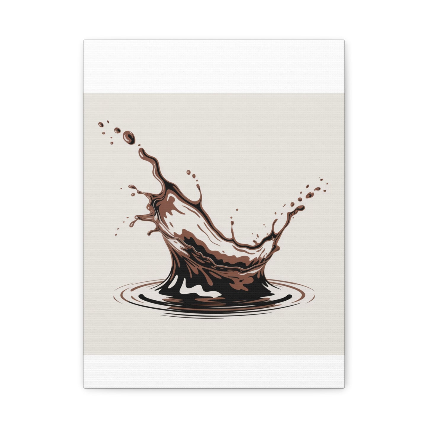 Chocolate Splash Matte Canvas Wall Art – Modern Kitchen Decor