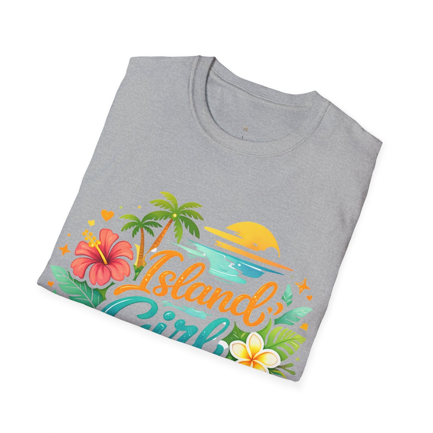 Island Girl Energy T-Shirt – Tropical Floral Sunset Tee