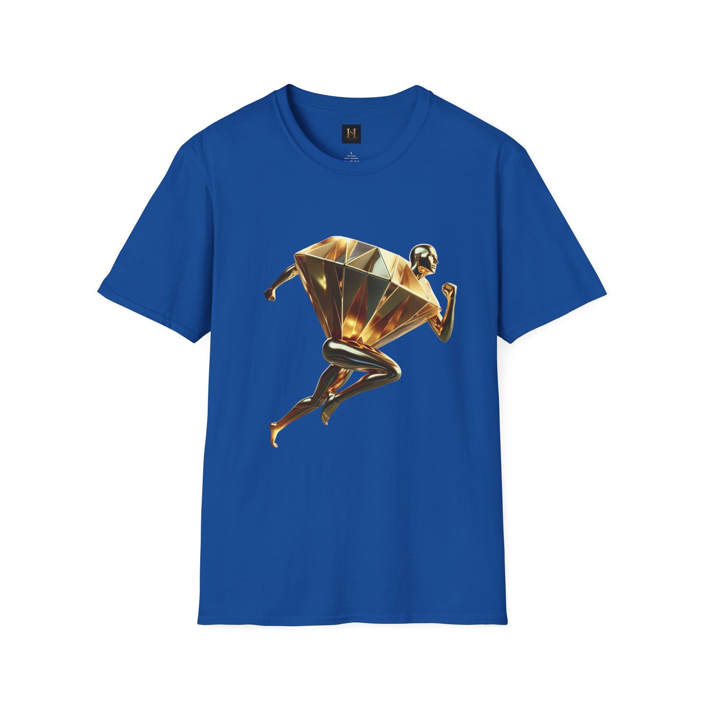 Diamond Runner Unisex Softstyle T-Shirt | Trendy Graphic Tee | Gift for Athletes, Birthday, Fitness Enthusiasts, Casual Wear, Art Lovers