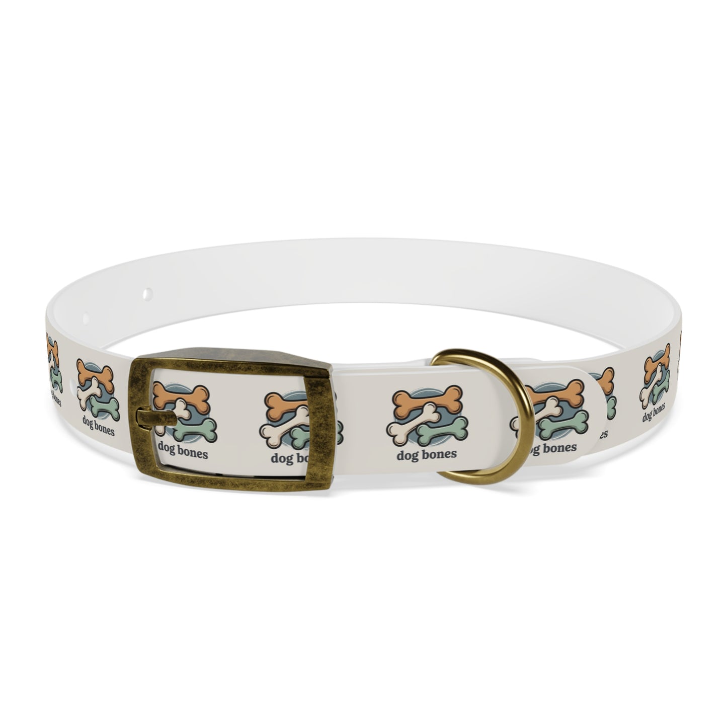 Dog Bones Print Dog Collar — Cute Cartoon Bone Pattern Collar for Small & Large Dogs