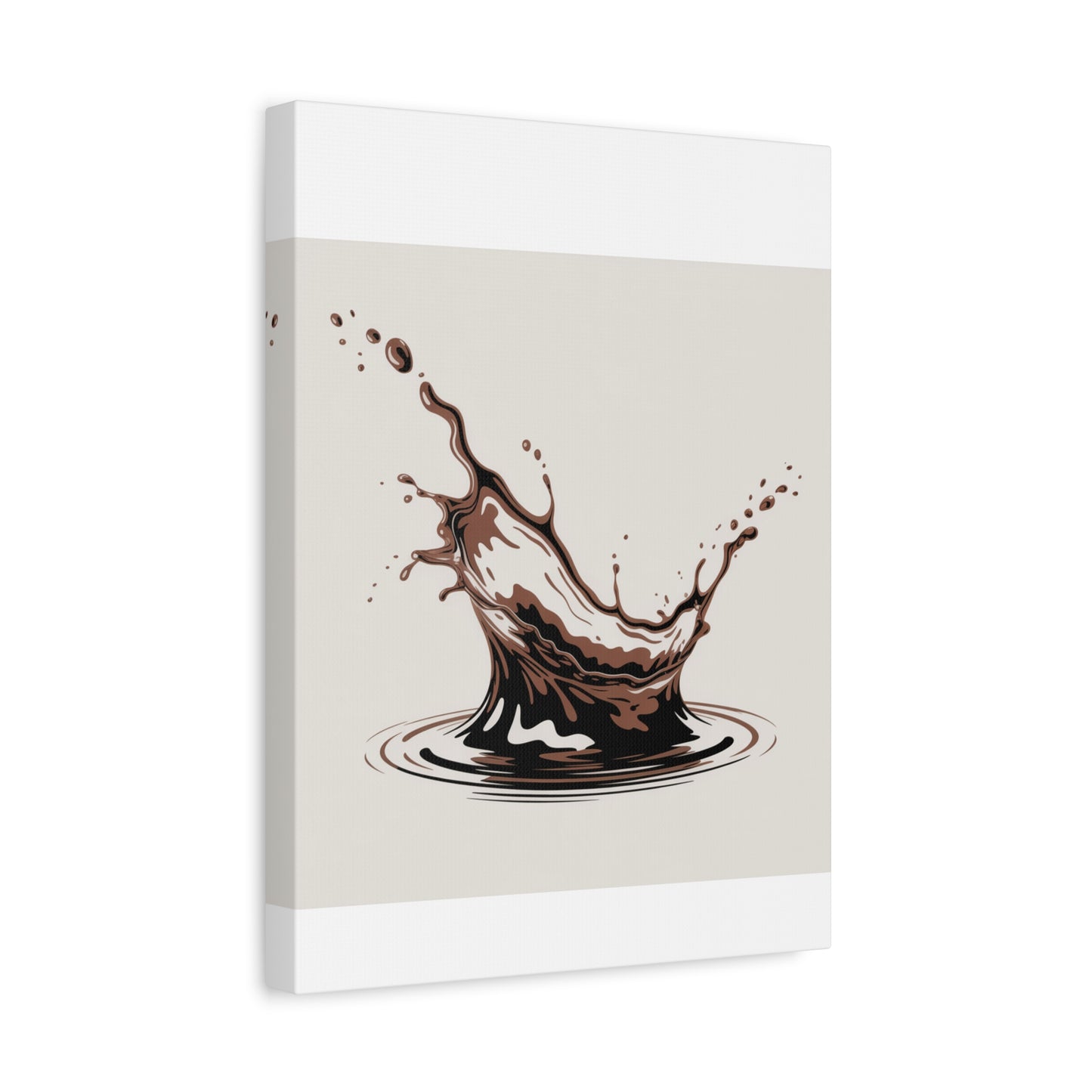 Chocolate Splash Matte Canvas Wall Art – Modern Kitchen Decor