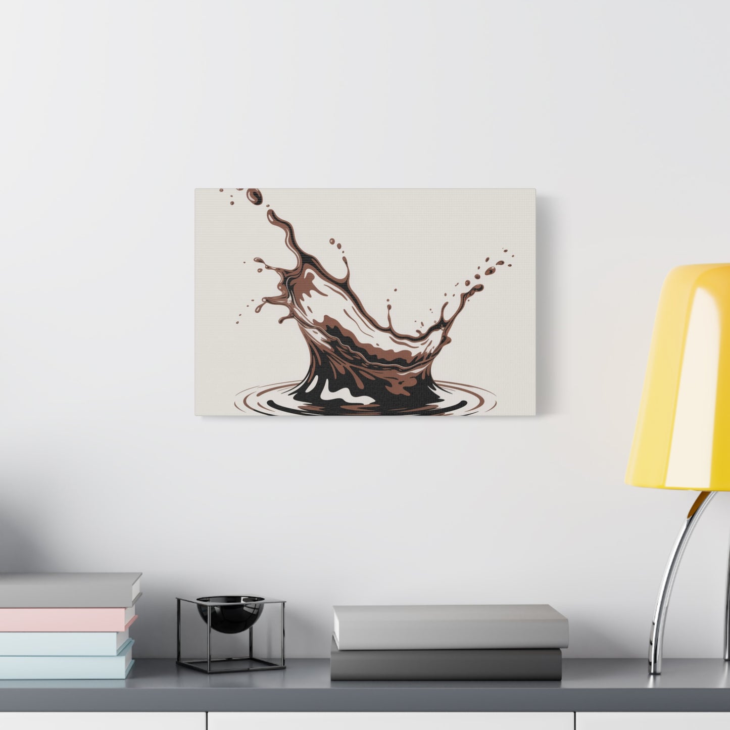 Chocolate Splash Matte Canvas Wall Art – Modern Kitchen Decor