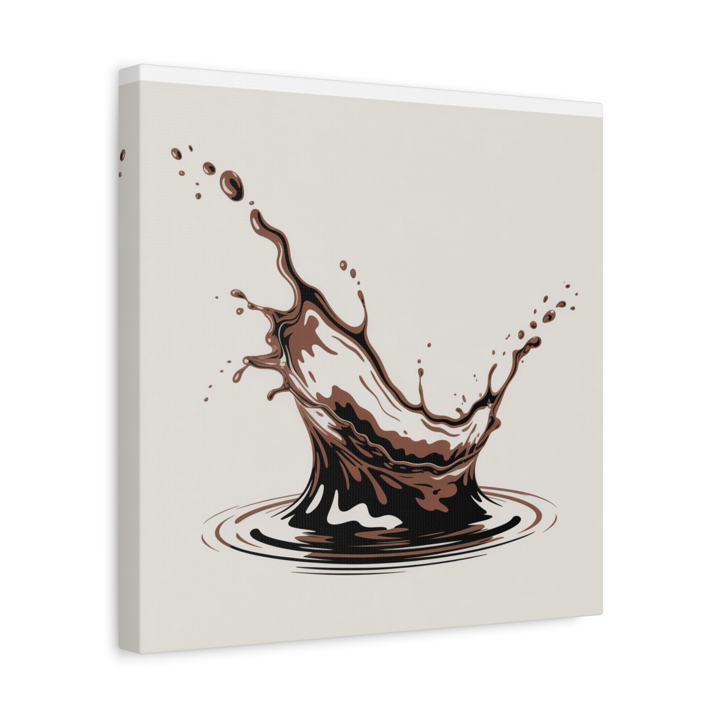 Chocolate Splash Matte Canvas Wall Art – Modern Kitchen Decor