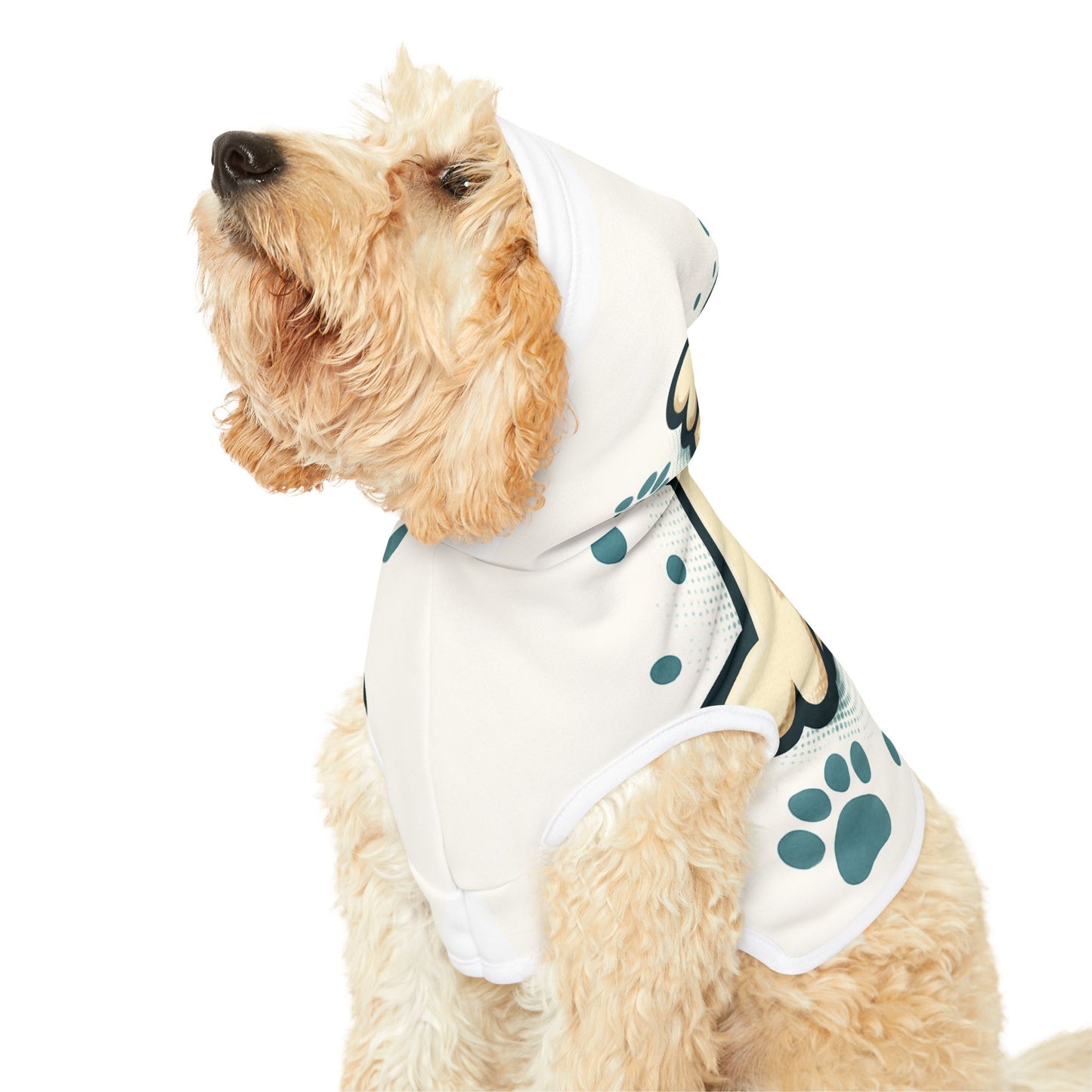 Dog Hoodie — Playful Bones & Paw Print Pet Hoodie