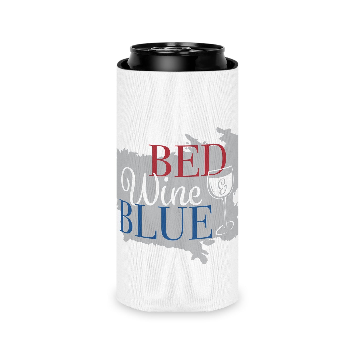 Can Cooler - "Red Wine Blue" State Pride Beer Koozie