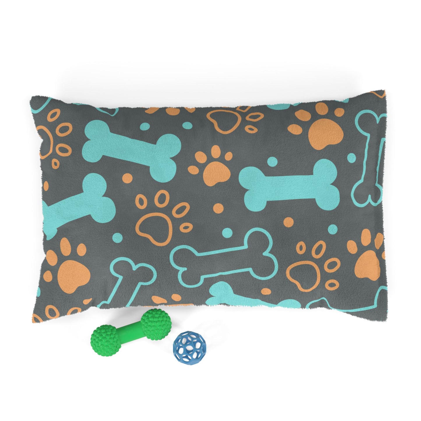 Pet Bed — Cozy Paw & Bone Plush Dog Cushion