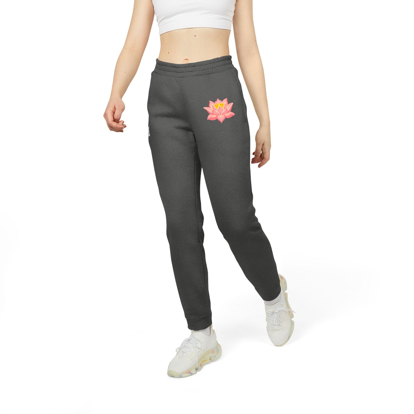 Cozy Unisex Fleece Joggers with Floral Design - Perfect for Relaxation, Sports, Gift, Everyday Wear, Yoga, Athleisure