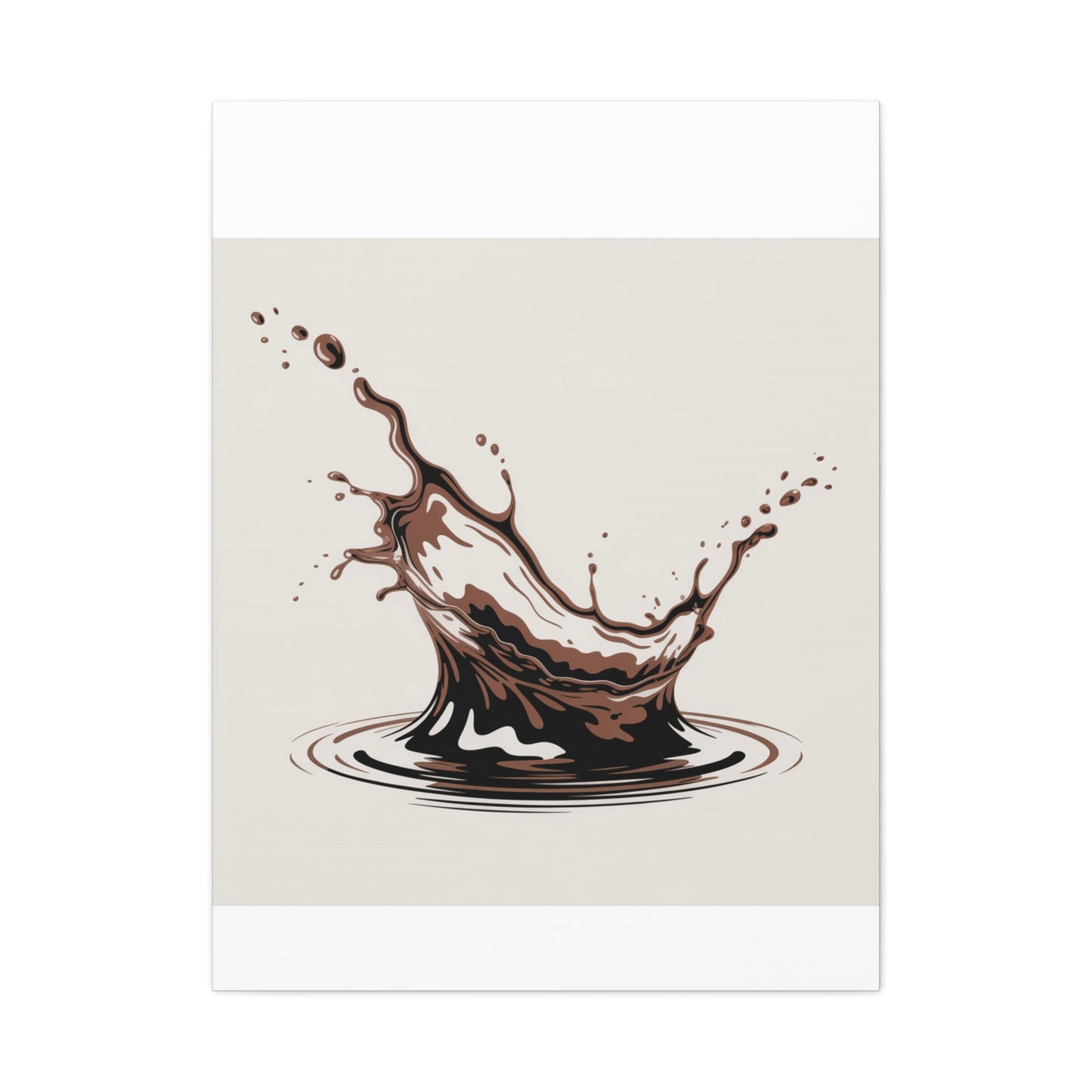 Chocolate Splash Matte Canvas Wall Art – Modern Kitchen Decor