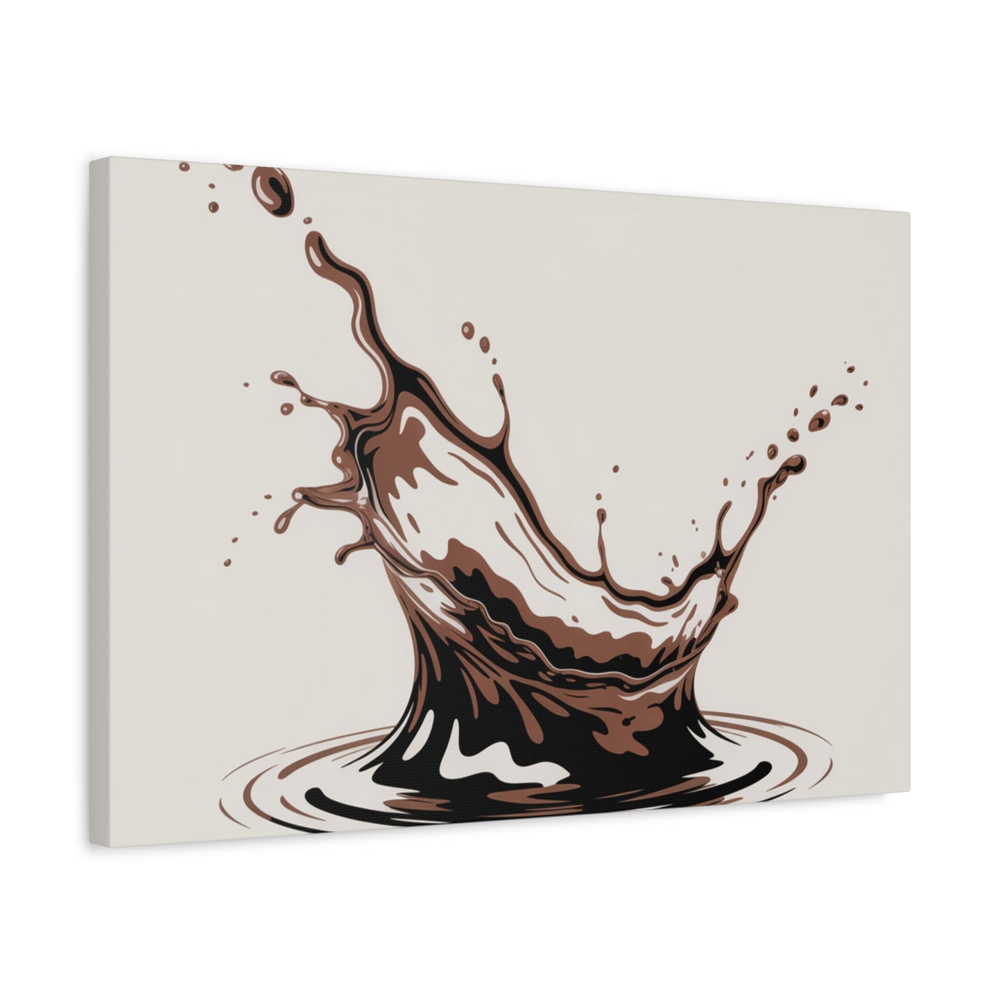 Chocolate Splash Matte Canvas Wall Art – Modern Kitchen Decor