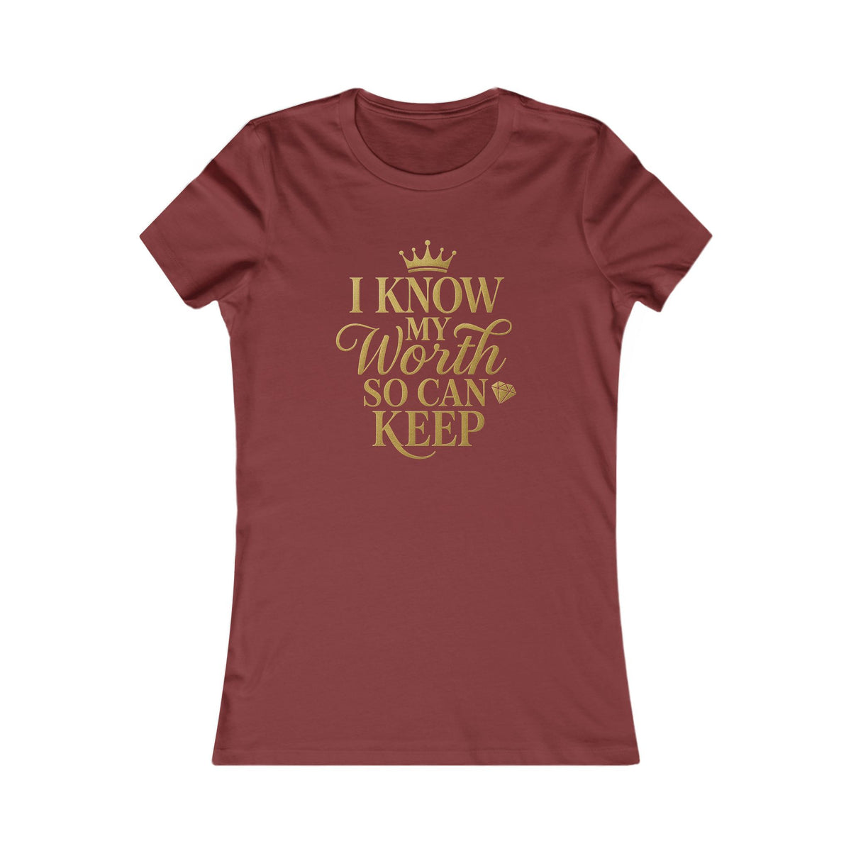 Empowering Women's Tee - "I Know My Worth" Statement Shirt