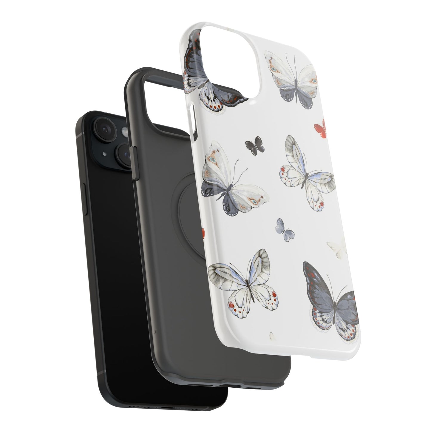 Butterfly Impact-Resistant Phone Case, Elegant Phone Cover, Gifts for Her, Nature Lovers, Eco-friendly Design, Cute Butterfly Case