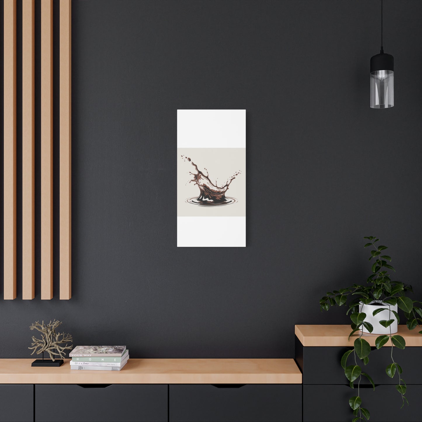 Chocolate Splash Matte Canvas Wall Art – Modern Kitchen Decor