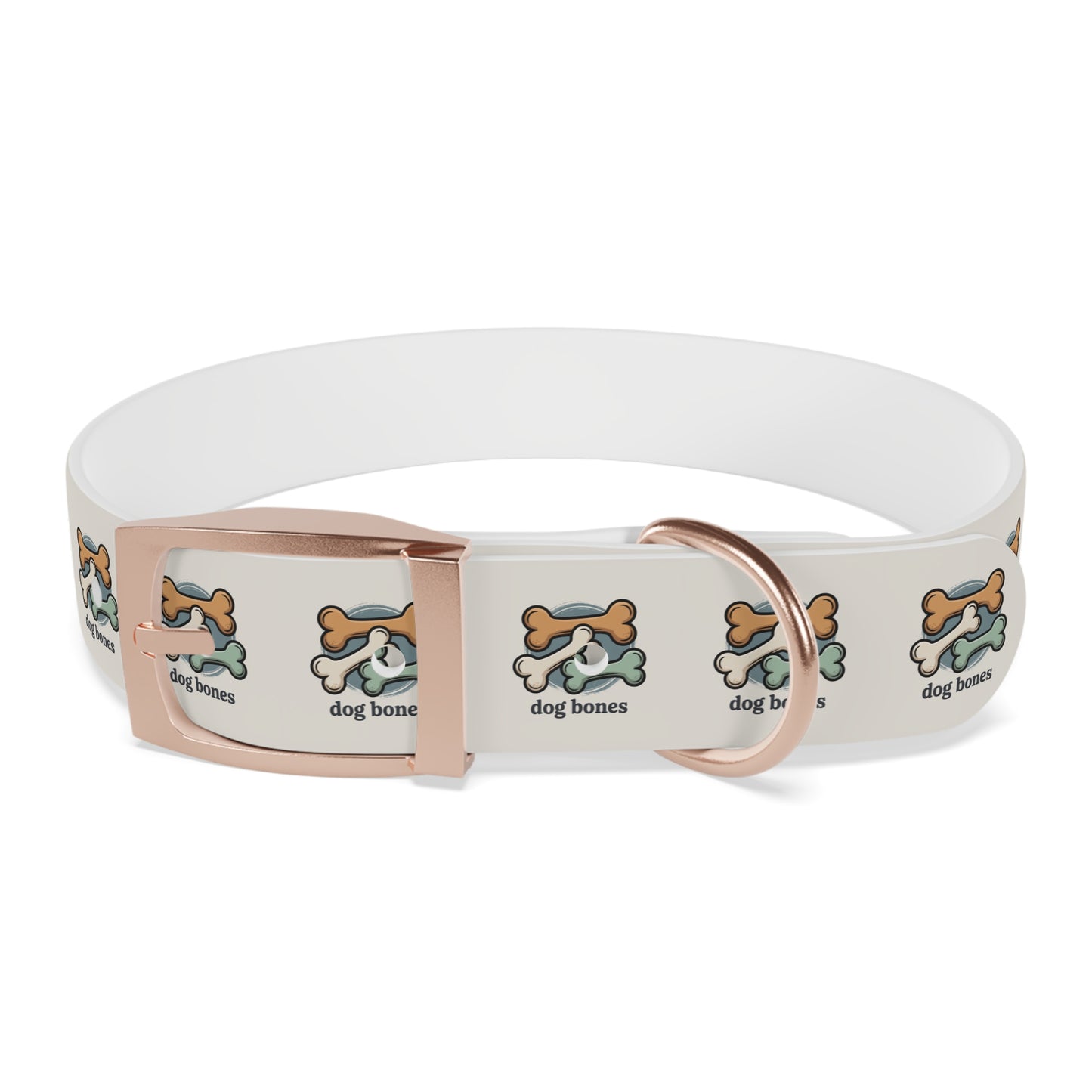 Dog Bones Print Dog Collar — Cute Cartoon Bone Pattern Collar for Small & Large Dogs