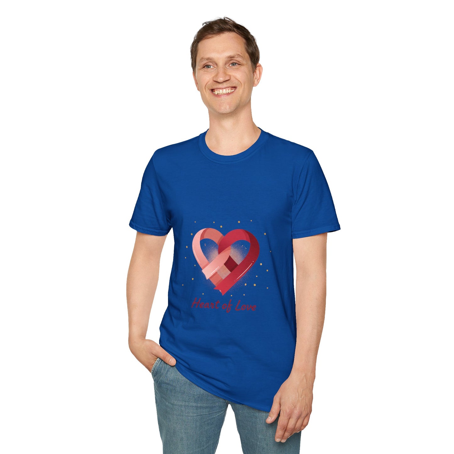 Heart of Love T-Shirt — Pink Ribbon Heart Valentine's Tee