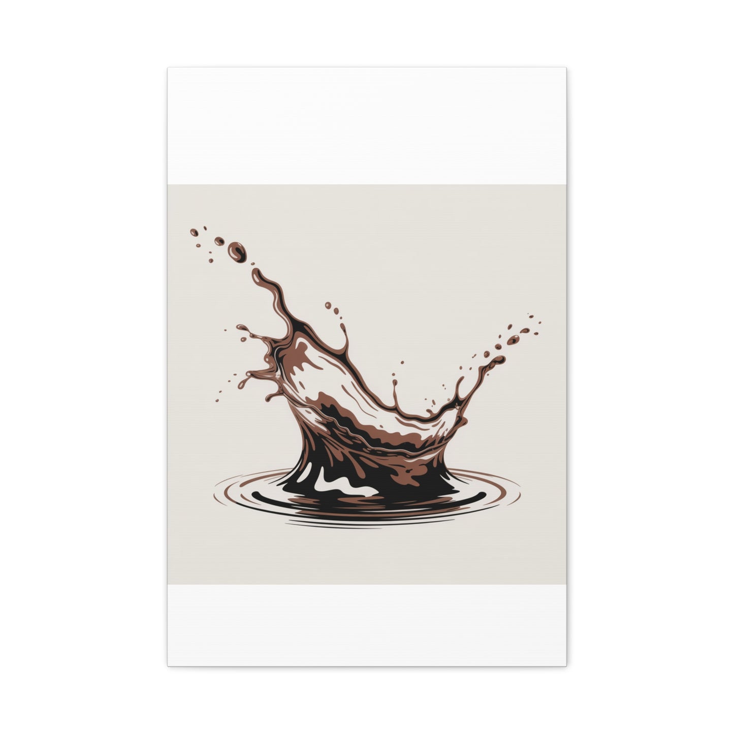 Chocolate Splash Matte Canvas Wall Art – Modern Kitchen Decor
