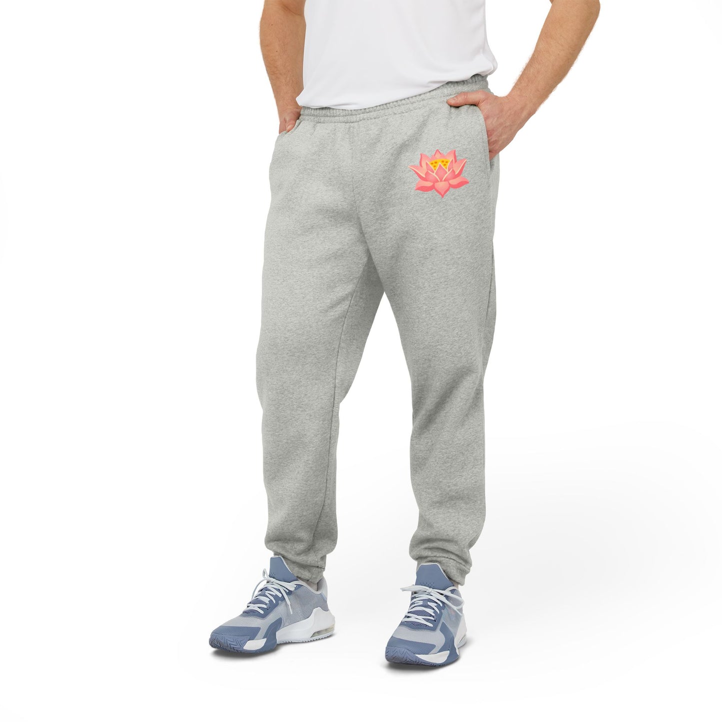Cozy Unisex Fleece Joggers with Floral Design - Perfect for Relaxation, Sports, Gift, Everyday Wear, Yoga, Athleisure