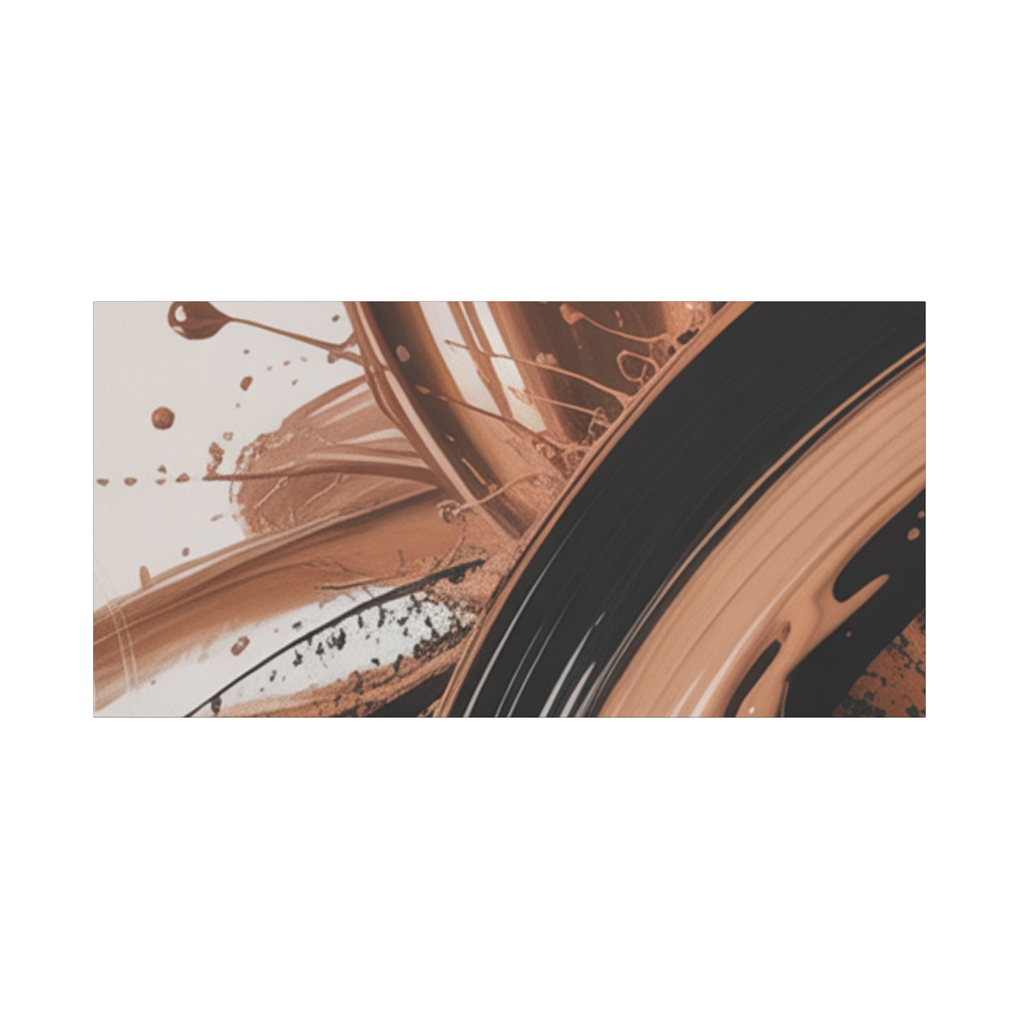 Abstract Brown Swirl Matte Canvas Wall Art (Stretched 1.25")