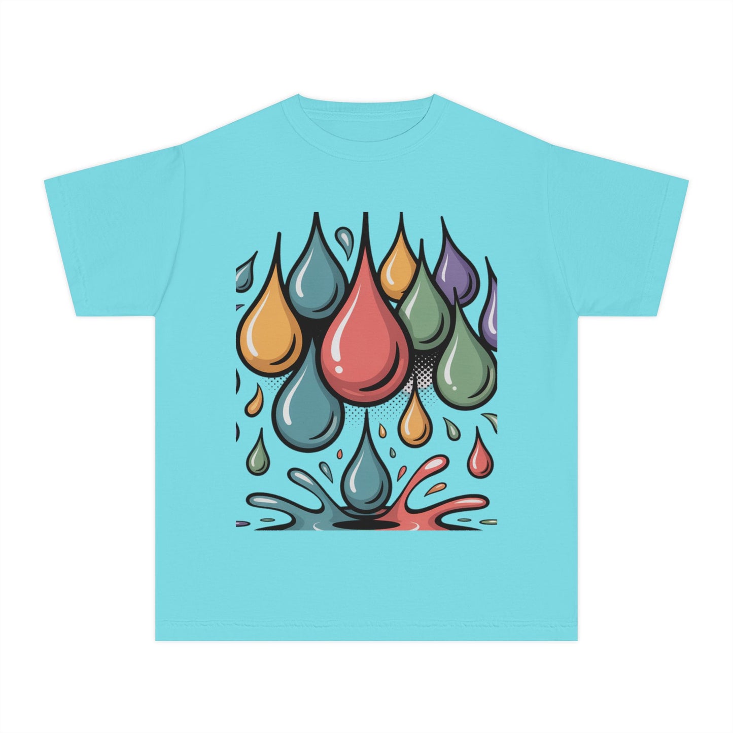 Colorful Rain Drop Youth Midweight Tee