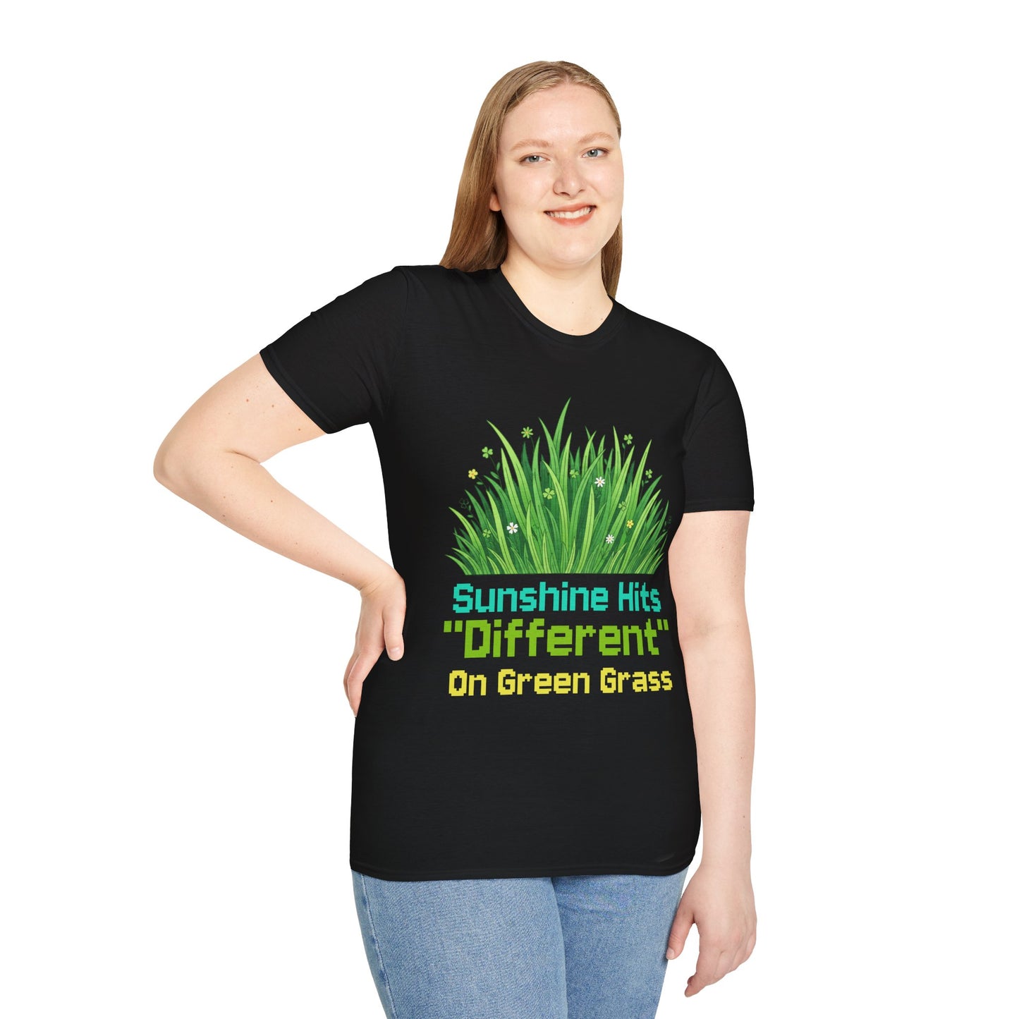 Sunshine Hits "Different" On Green Grass T-Shirt