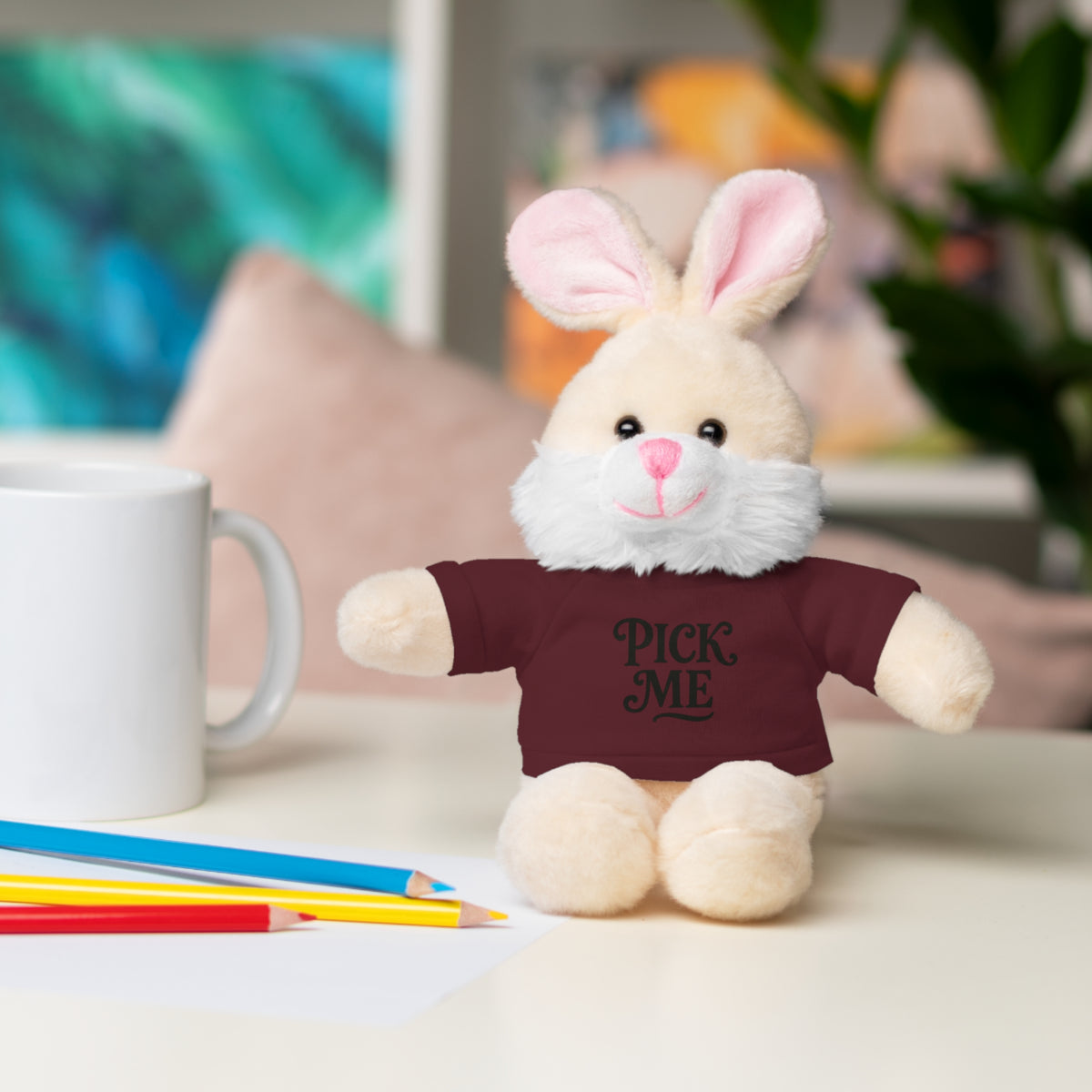 Pick Me Plush Bear with Tee — Cute Stuffed Animal Gift