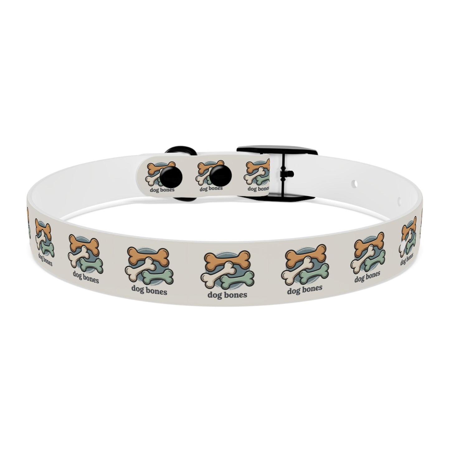 Dog Bones Print Dog Collar — Cute Cartoon Bone Pattern Collar for Small & Large Dogs