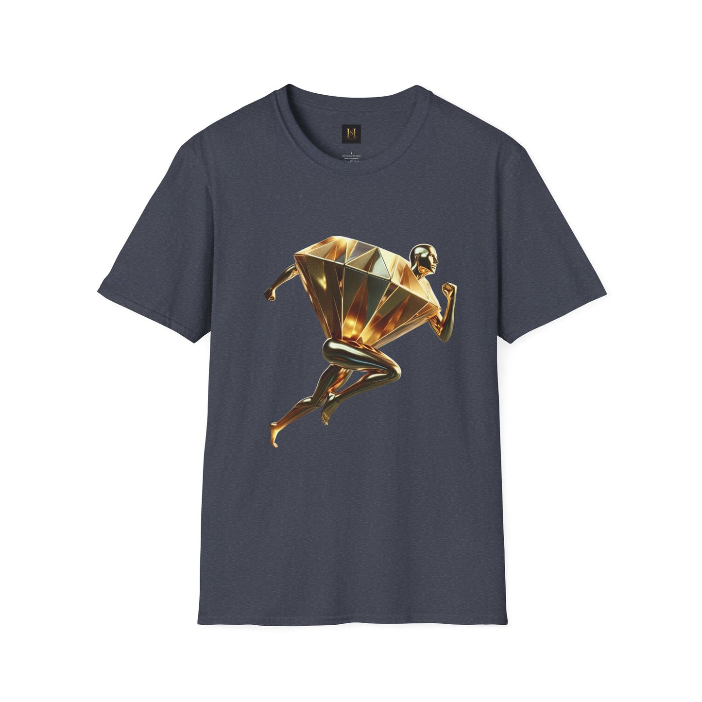 Diamond Runner Unisex Softstyle T-Shirt | Trendy Graphic Tee | Gift for Athletes, Birthday, Fitness Enthusiasts, Casual Wear, Art Lovers