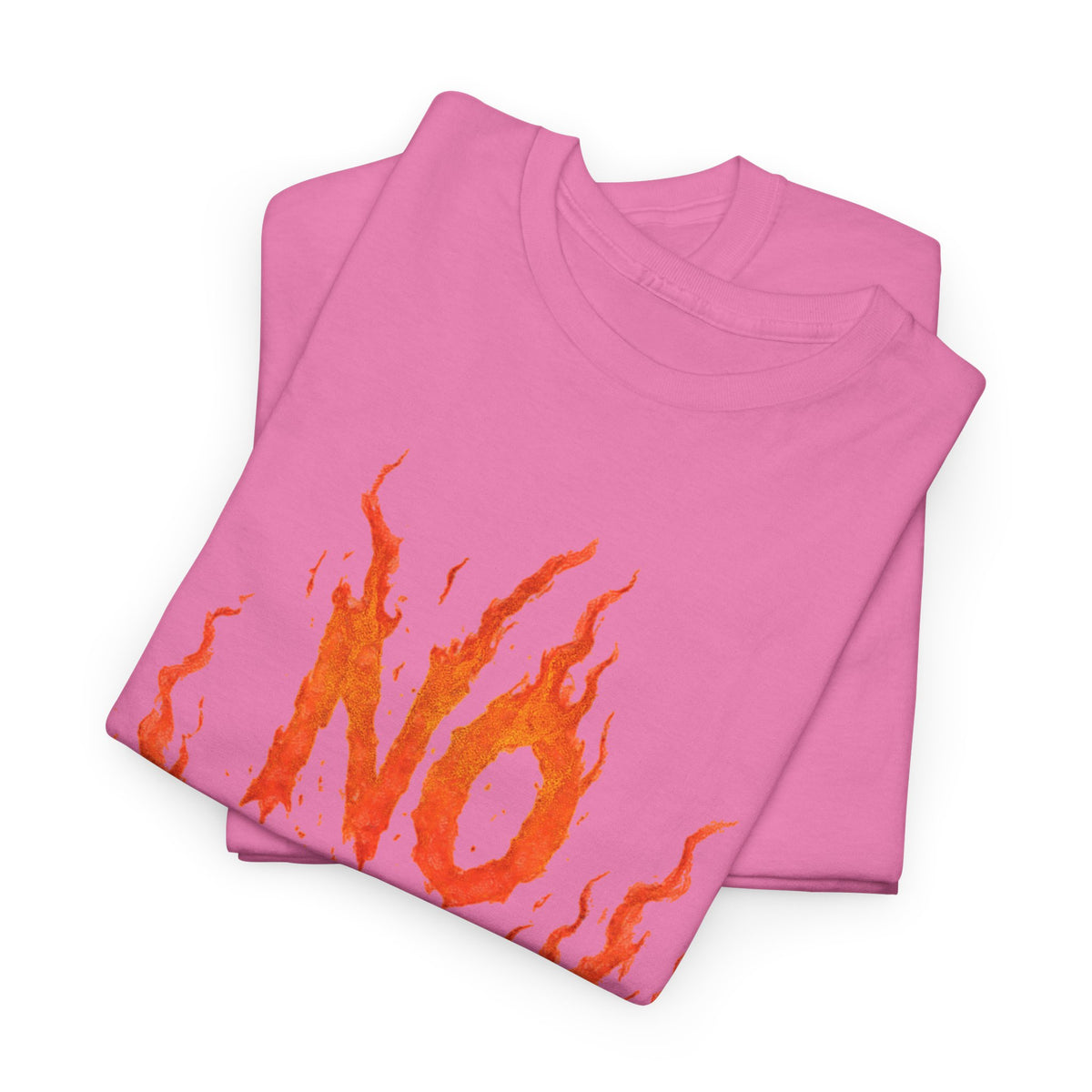 Graphic Tee — 'No Regrets' / 'Proof of Survival' Flame Text Shirt