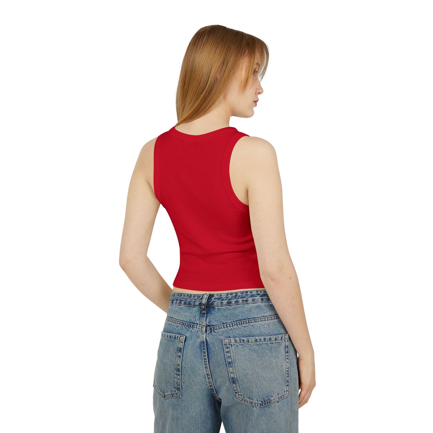 Chic Racer Tank Top with Fun Lip Design