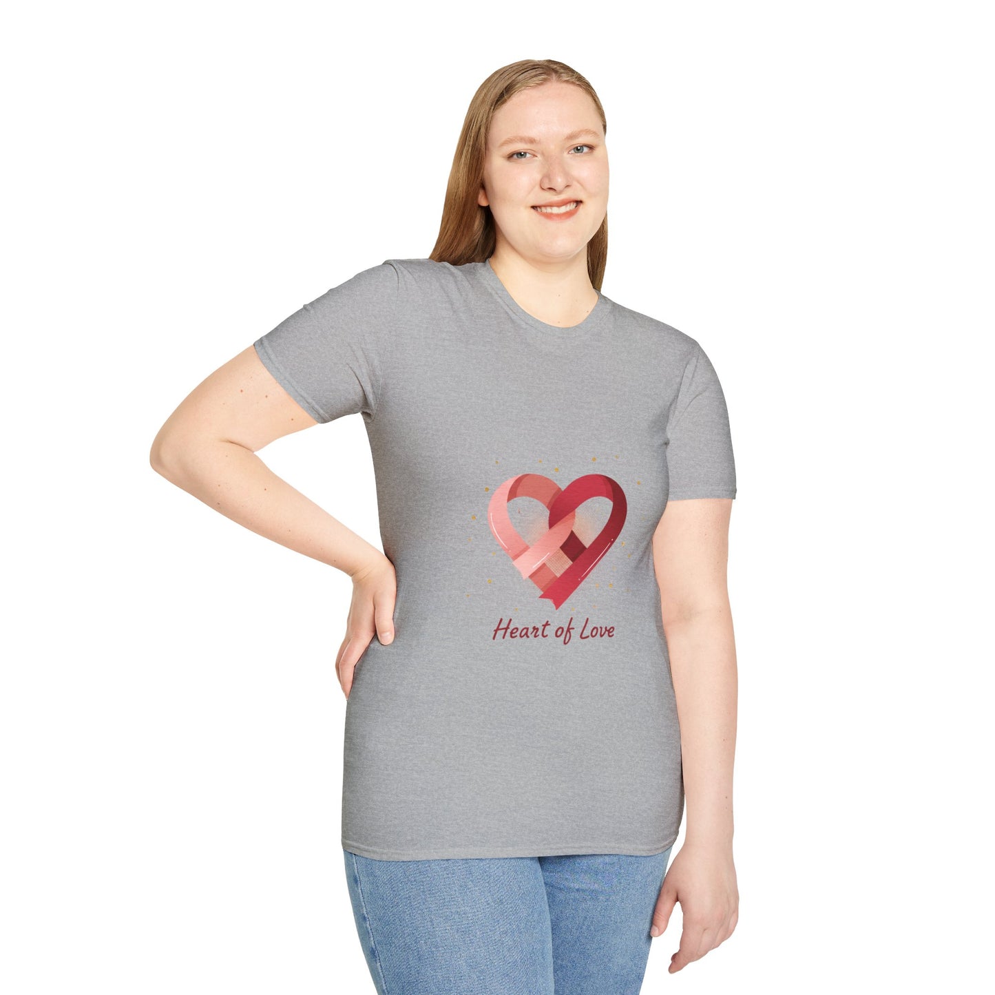 Heart of Love T-Shirt — Pink Ribbon Heart Valentine's Tee