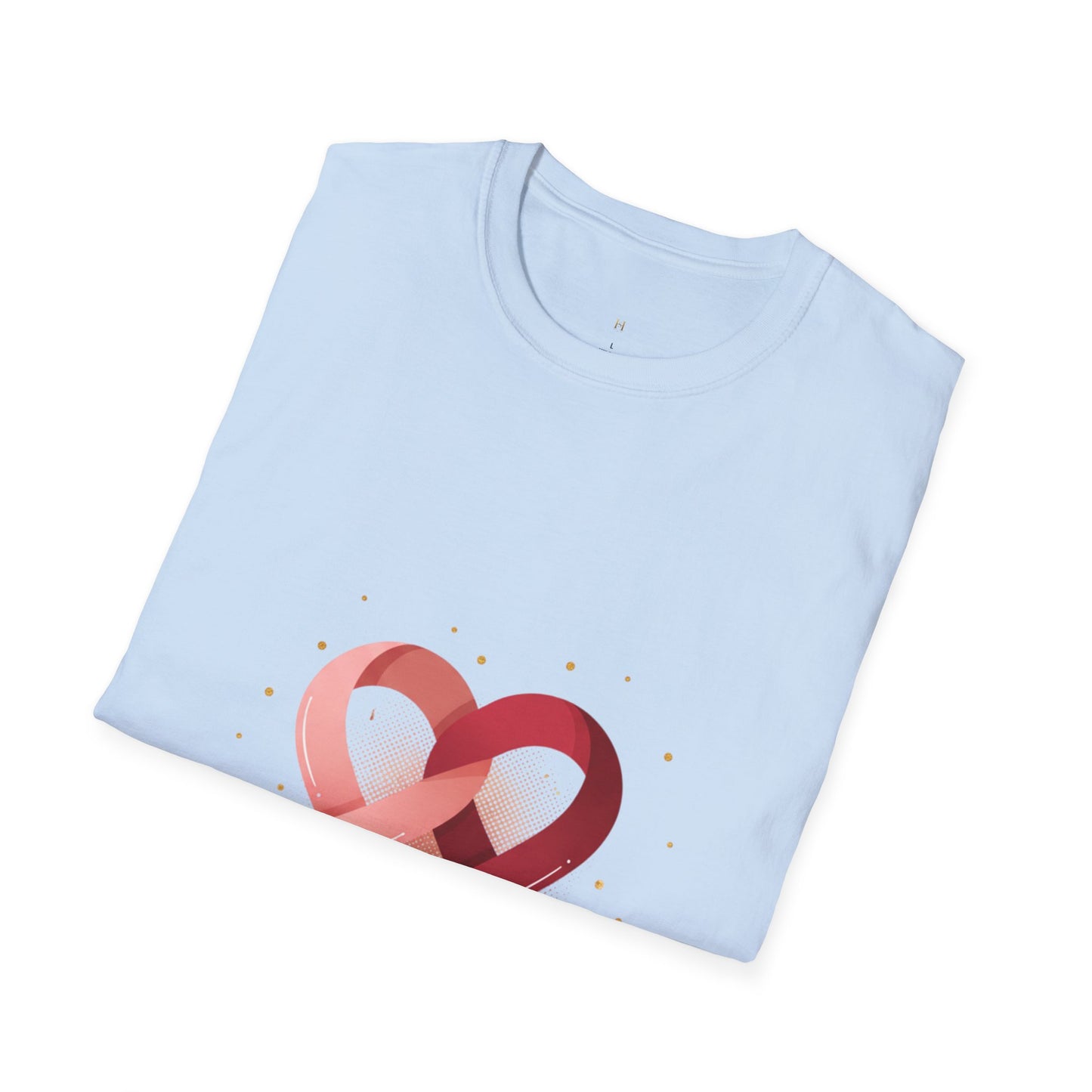 Heart of Love T-Shirt — Pink Ribbon Heart Valentine's Tee