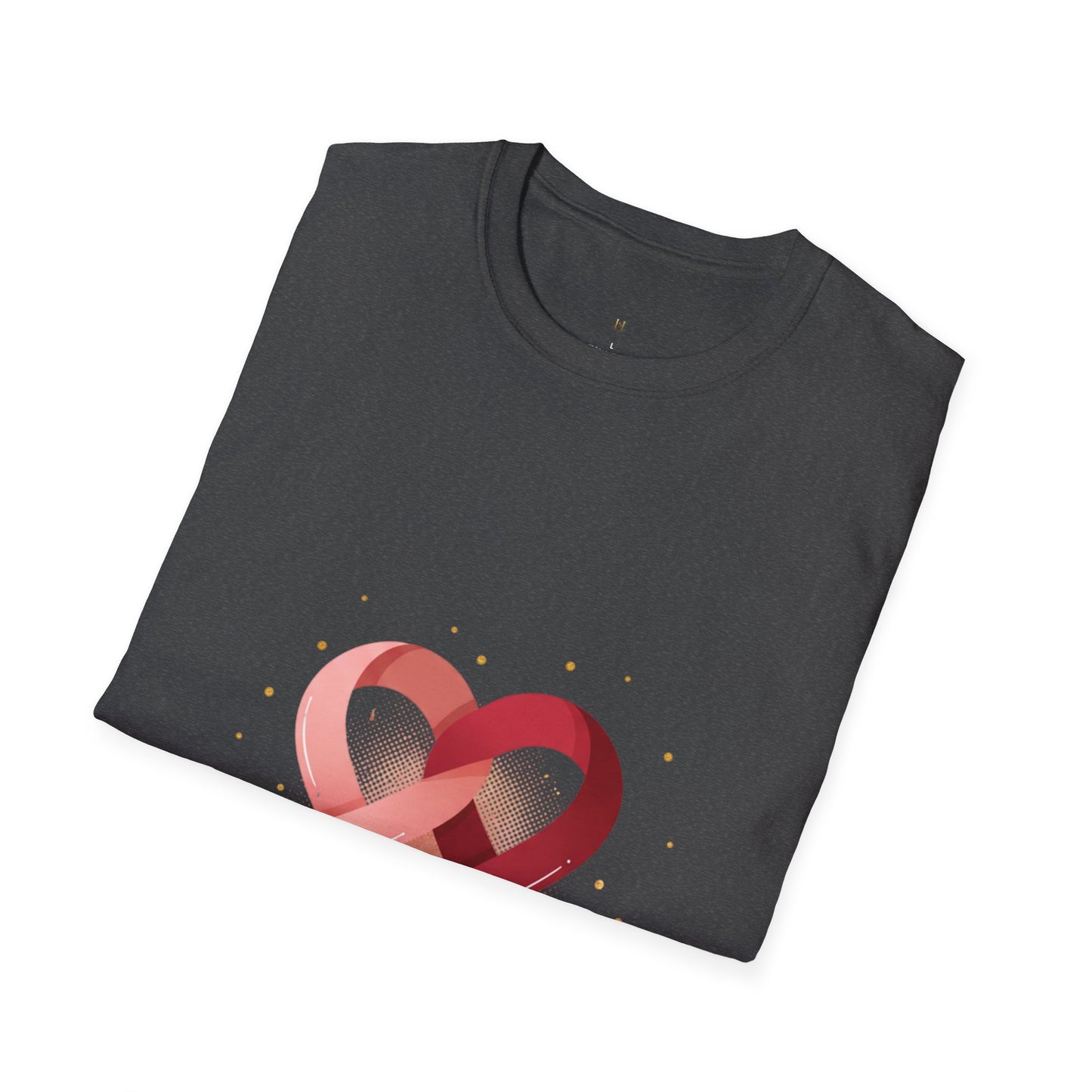 Heart of Love T-Shirt — Pink Ribbon Heart Valentine's Tee