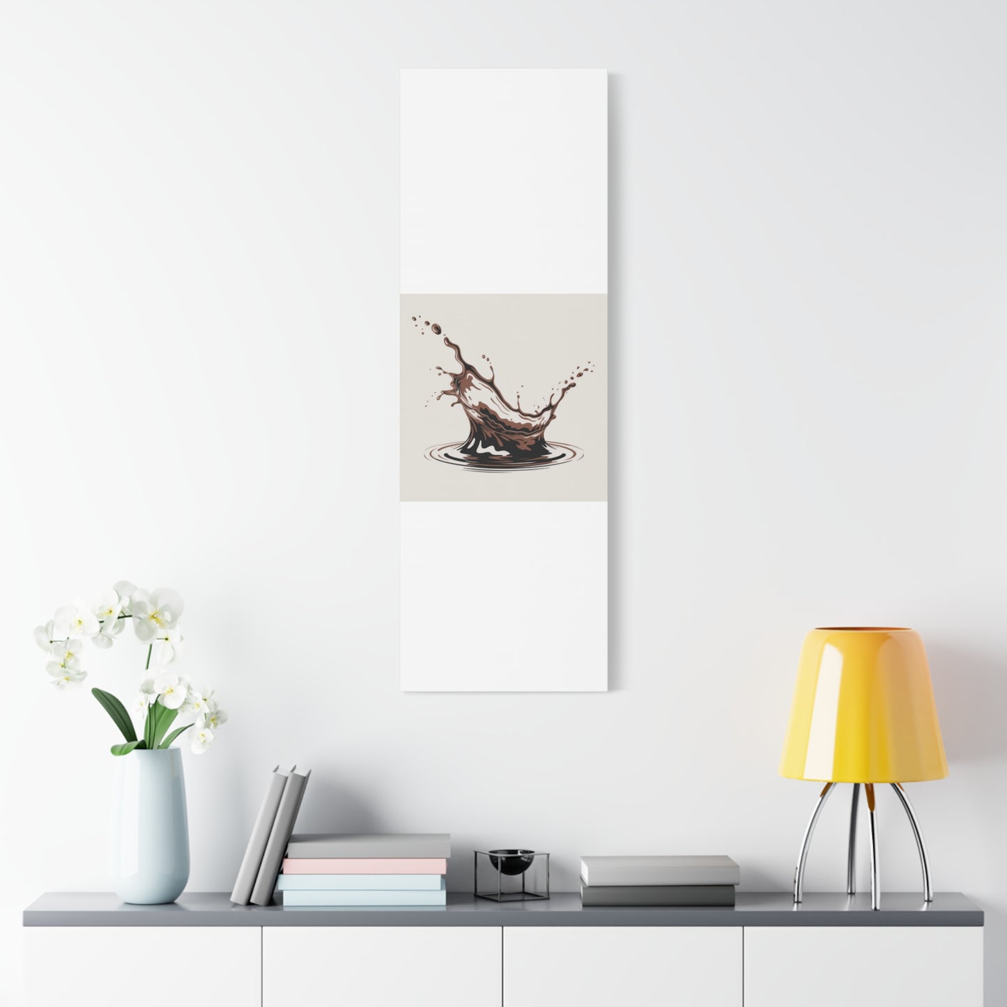 Chocolate Splash Matte Canvas Wall Art – Modern Kitchen Decor
