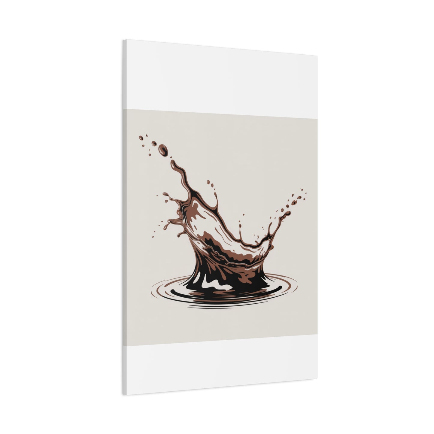 Chocolate Splash Matte Canvas Wall Art – Modern Kitchen Decor