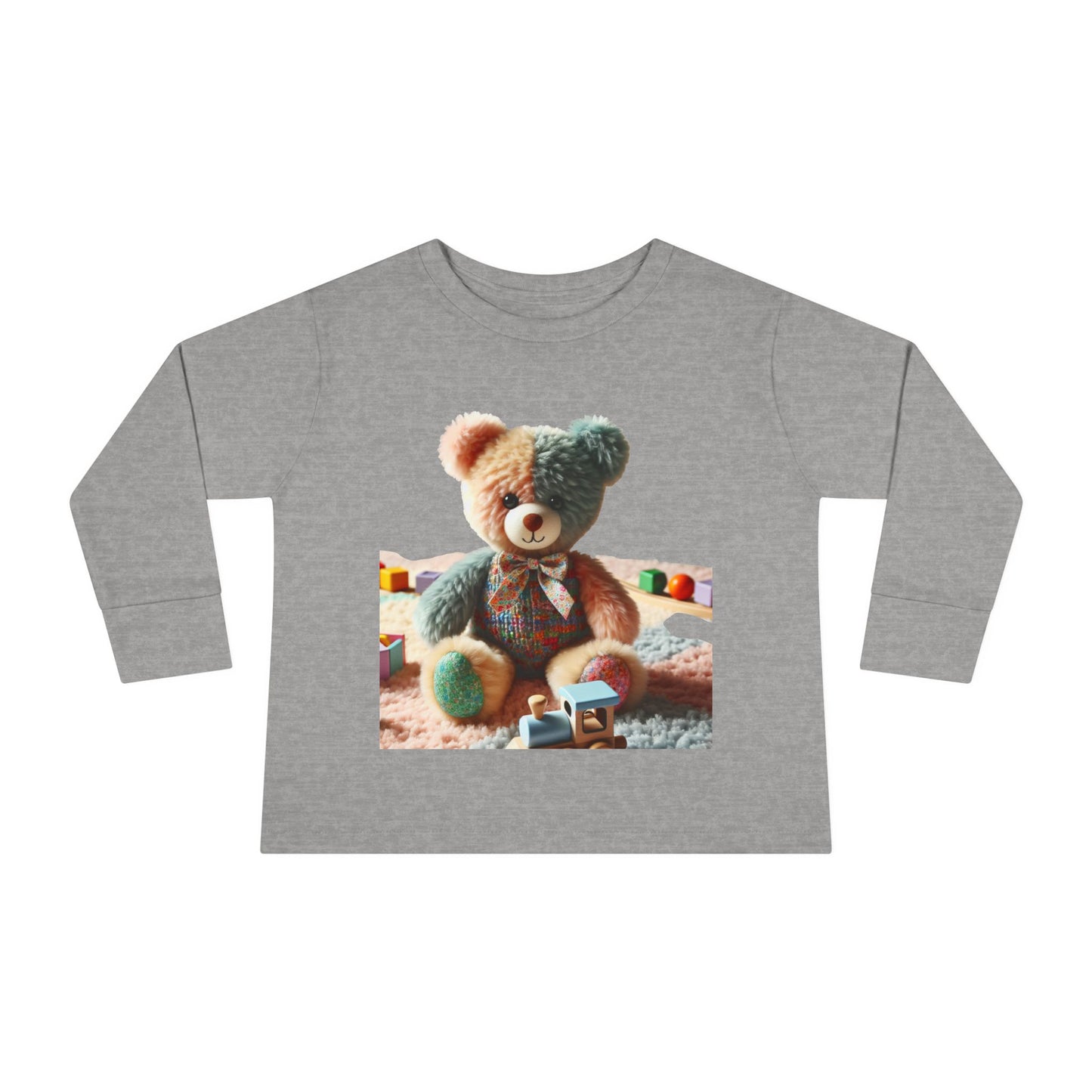 Toddler Long Sleeve Tee with Adorable Bear Design, Cute Kids Shirt, Gift for Toddlers, Birthday Outfit, Baby Shower Gift