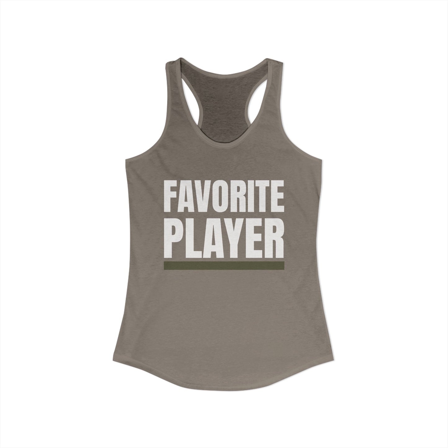 Favorite Player Women's Racerback Tank, Sports Apparel, Workout Top, Gift for Athletes, Summer Fashion, Team Spirit Gear