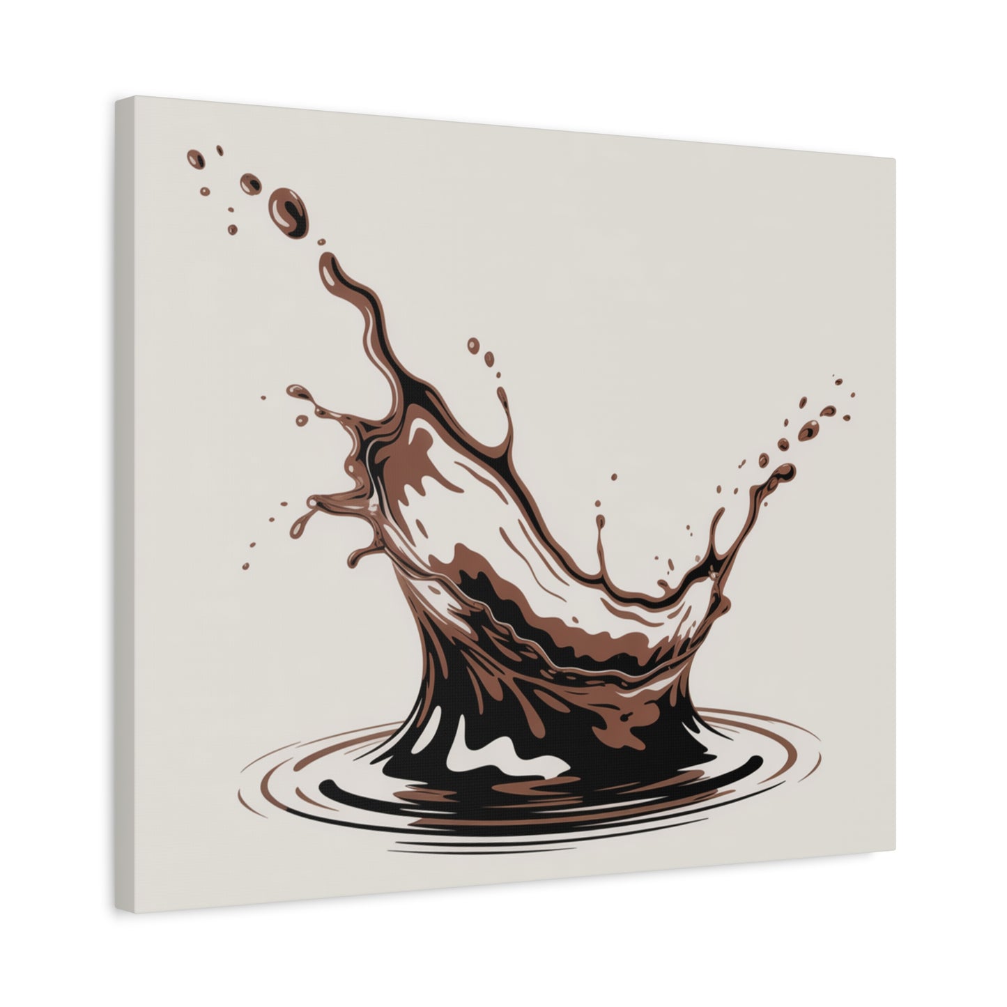 Chocolate Splash Matte Canvas Wall Art – Modern Kitchen Decor