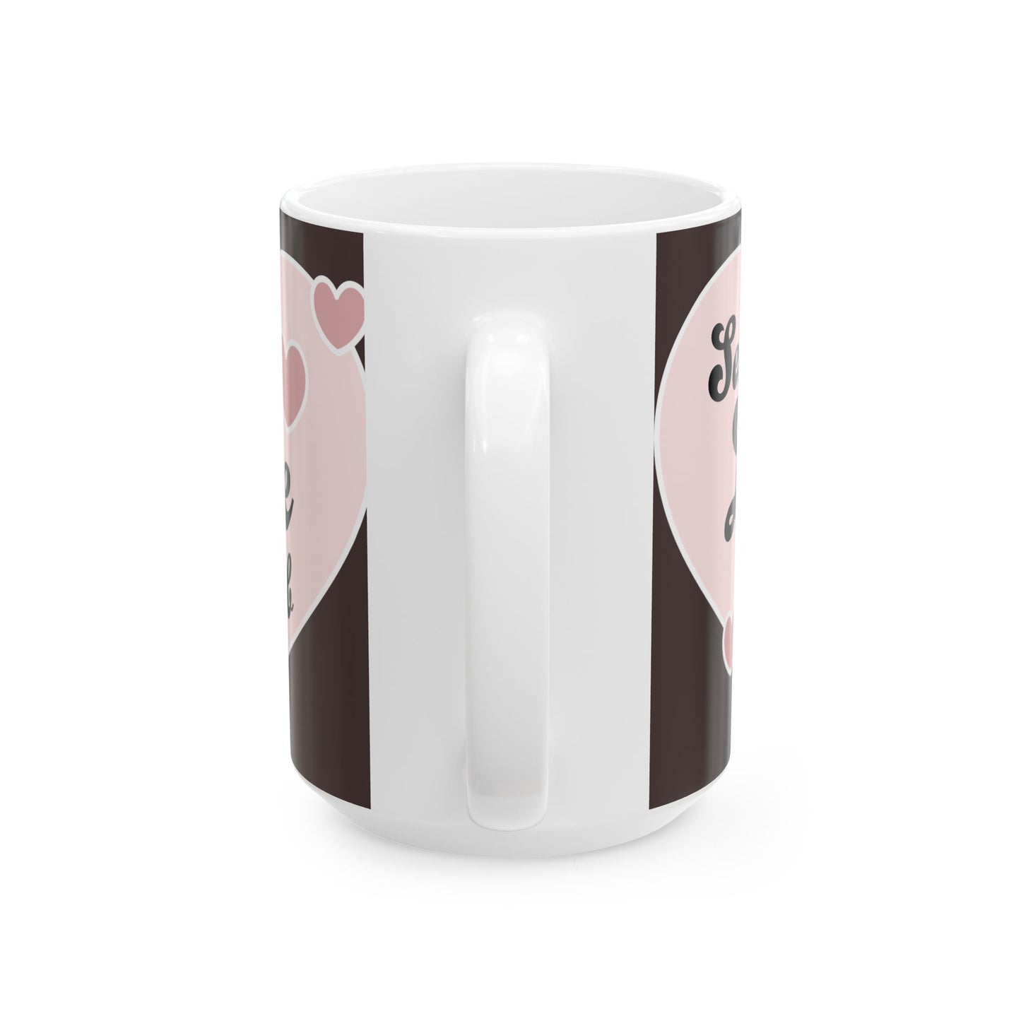 Self Love Club Ceramic Mug – Pink Heart Coffee Cup (11oz & 15oz)